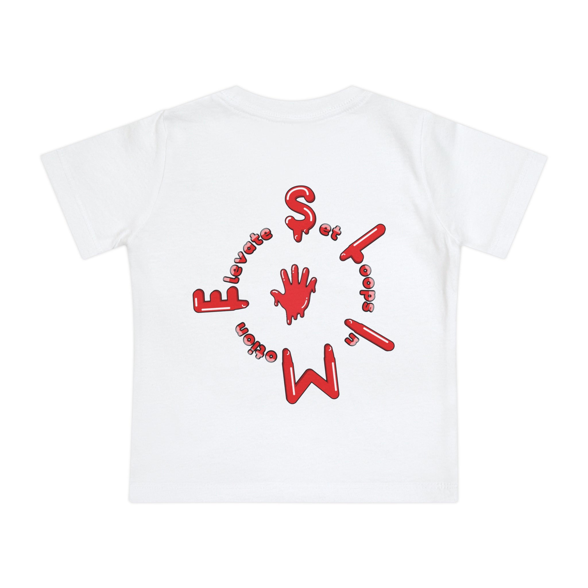 The Slime Shop Baby Tee — Royal Blue / Red Slime Sircle