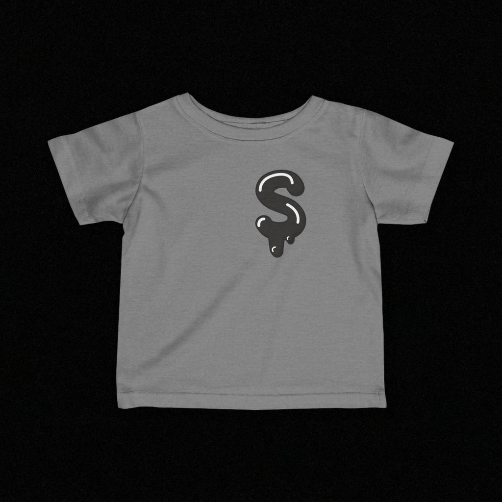 The Slime Shop Infant Fine Jersey Tee — Charcoal / Black Slime Sircle