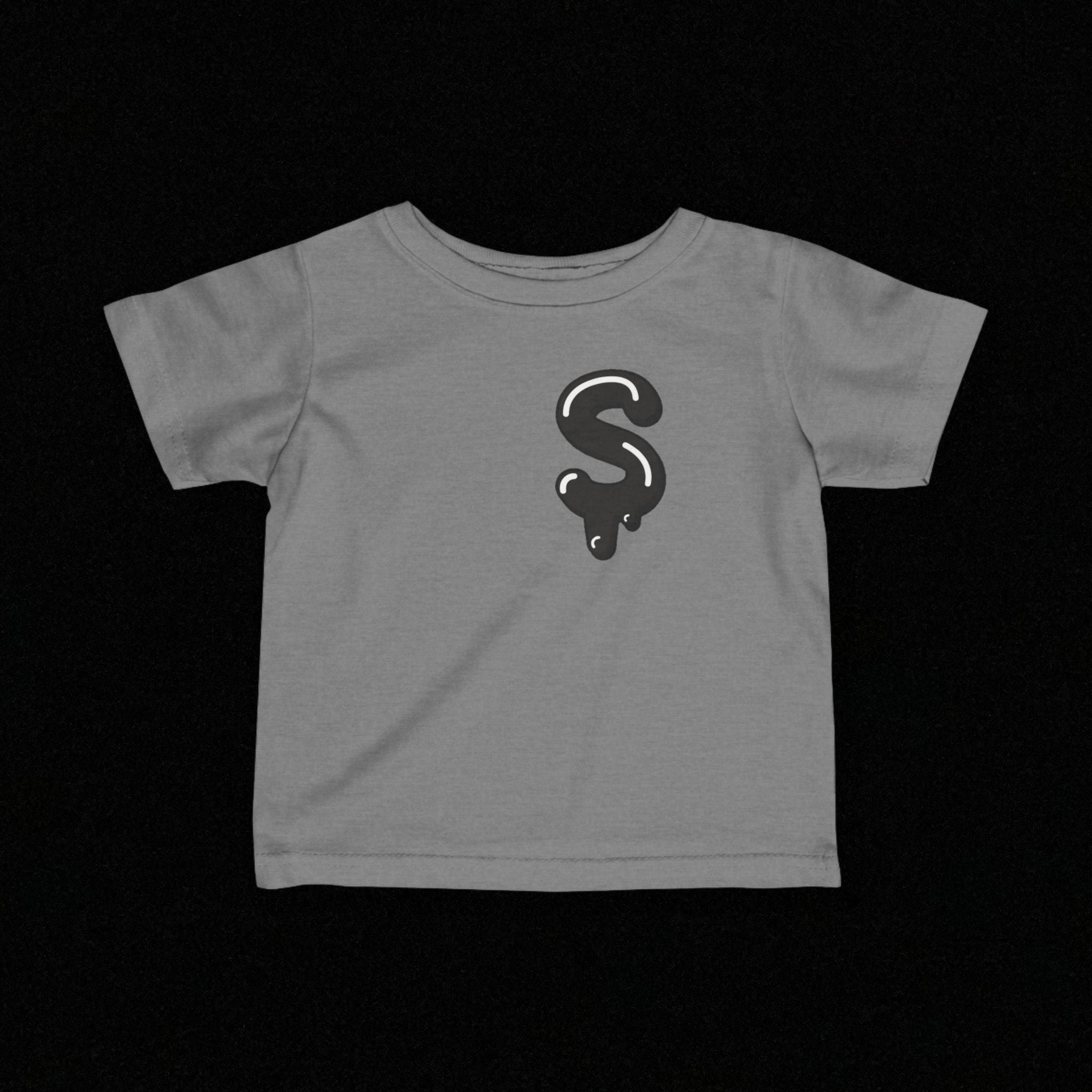 The Slime Shop Infant Fine Jersey Tee — Charcoal / Black Slime Sircle