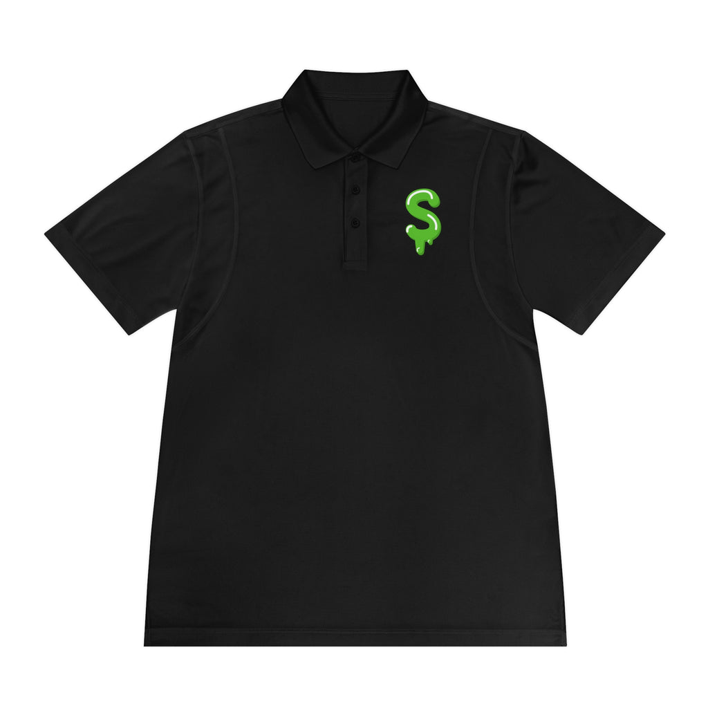 The Slime Shop Sport Polo — Black / Green Slime Sircle