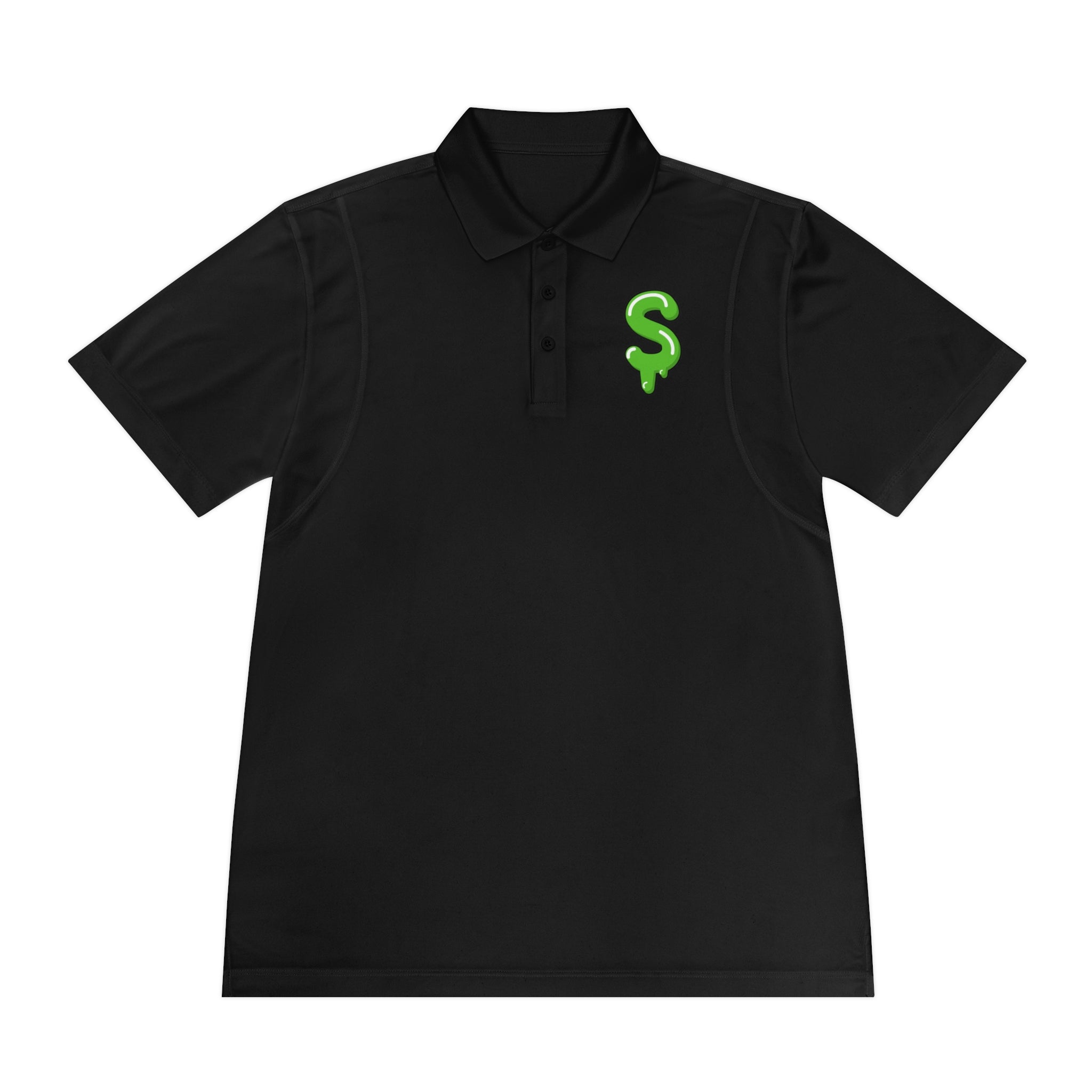 The Slime Shop Sport Polo — Black / Green Slime Sircle