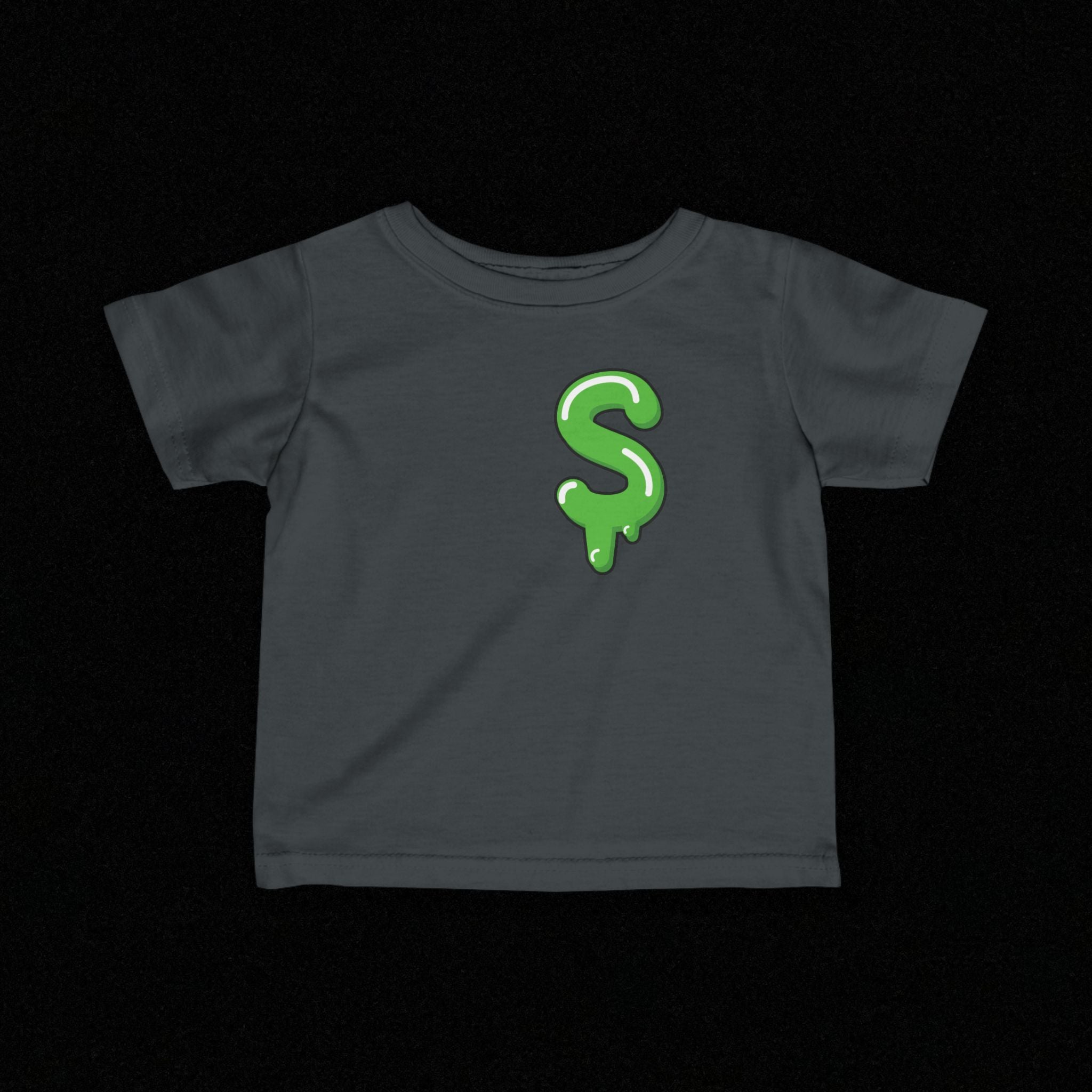 The Slime Shop Infant Fine Jersey Tee — Red / Green Slime Sircle