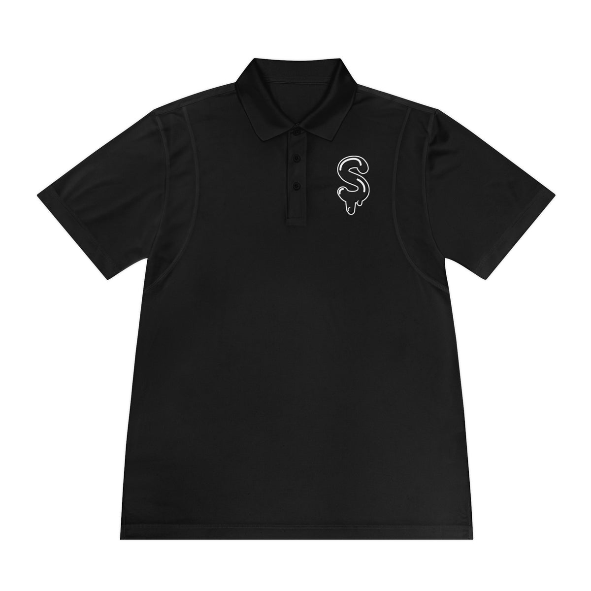 Men's Black Slime Sircle Sport Polo Shirt