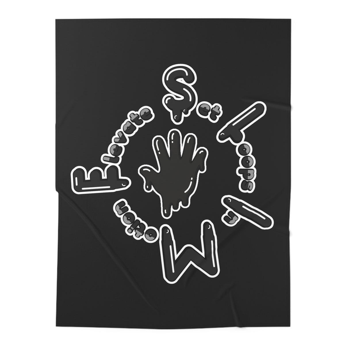 Black Slime Baby Swaddle Blanket