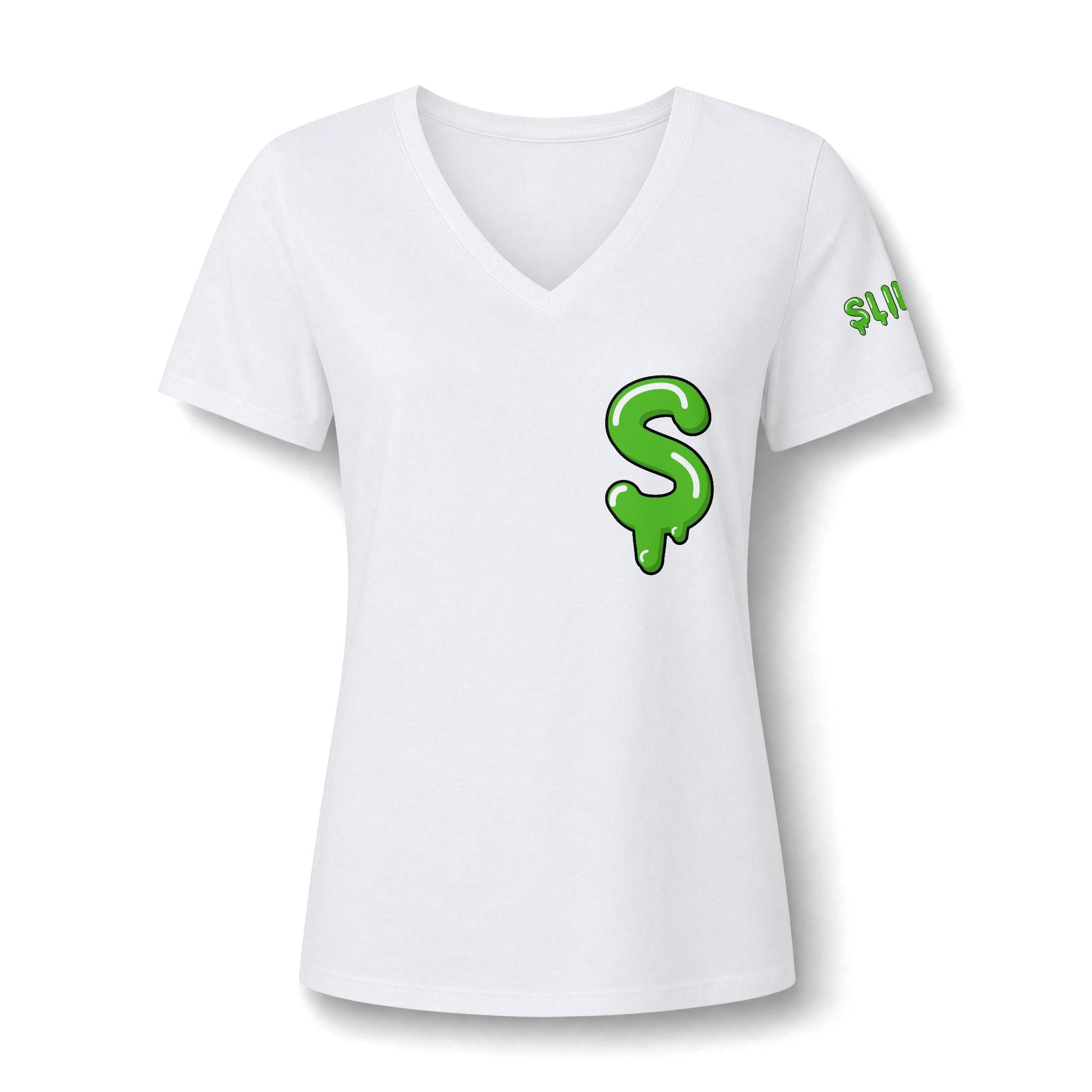 The Slime Shop Women's Relaxed Heather CVC V-Neck Tee