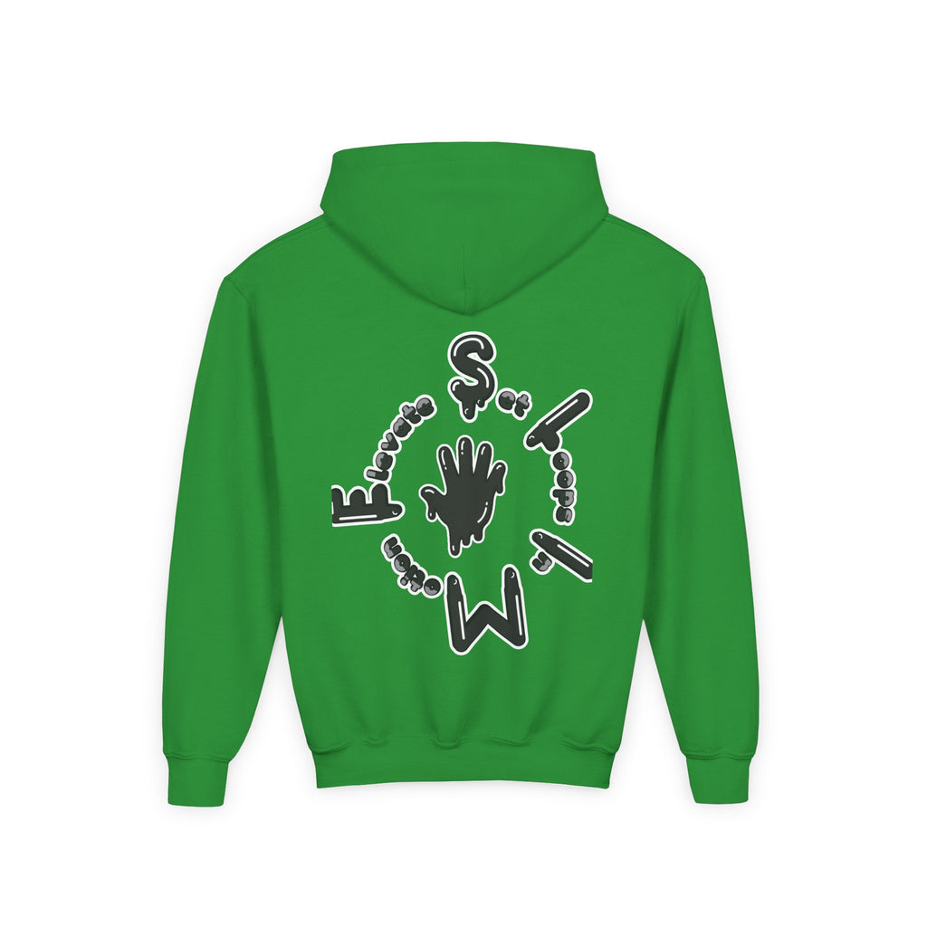 Black Slime Sircle Youth Heavy Blend Hooded Sweatshirt