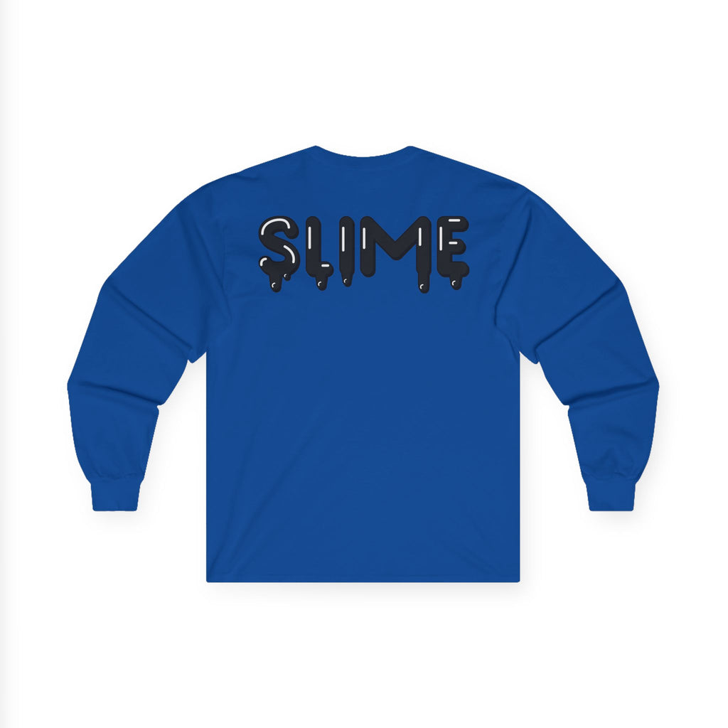 The Slime Shop Ultra Cotton Long-Sleeve — White / Black Slime $