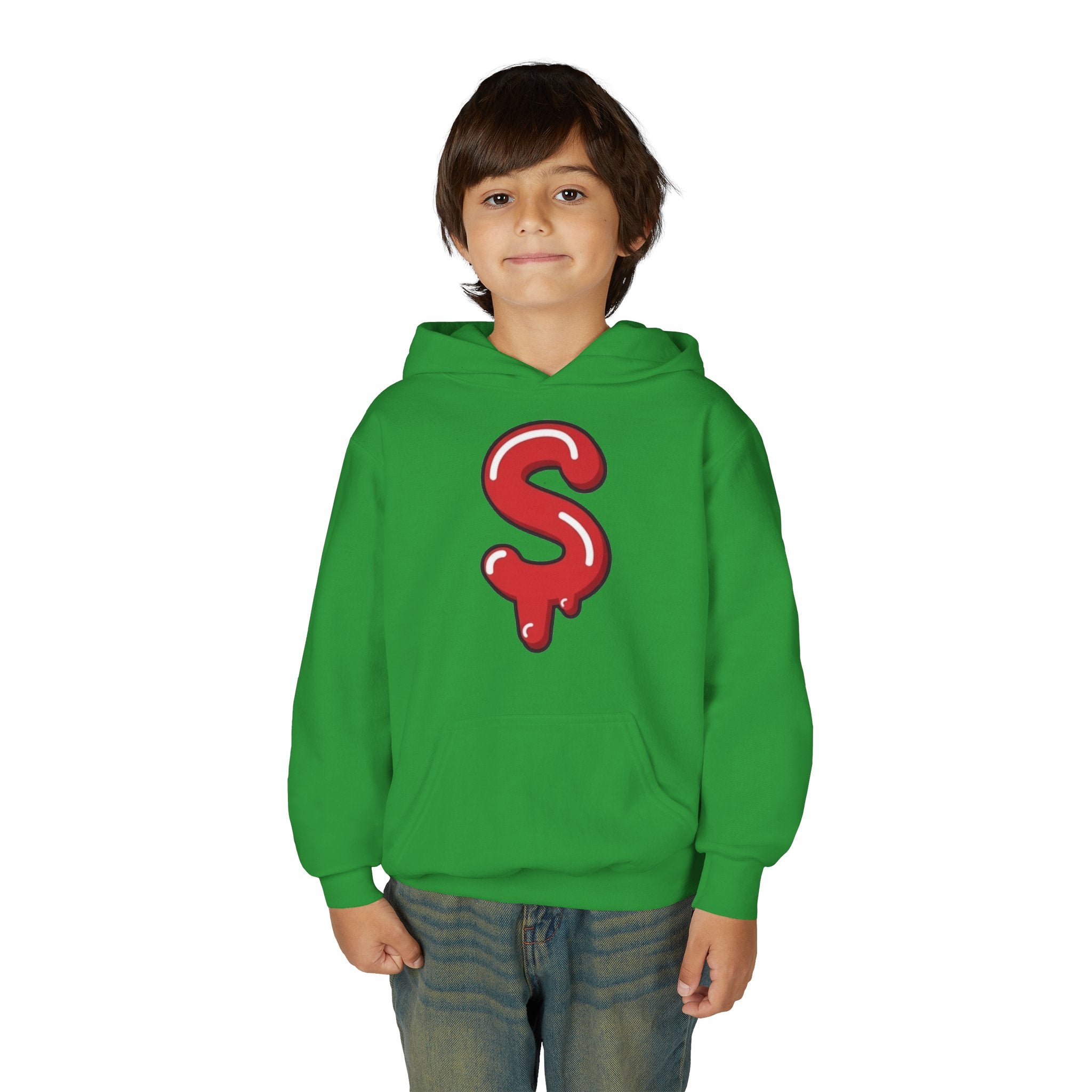 The Slime Shop Youth Hoodie — Green / Red Slime $