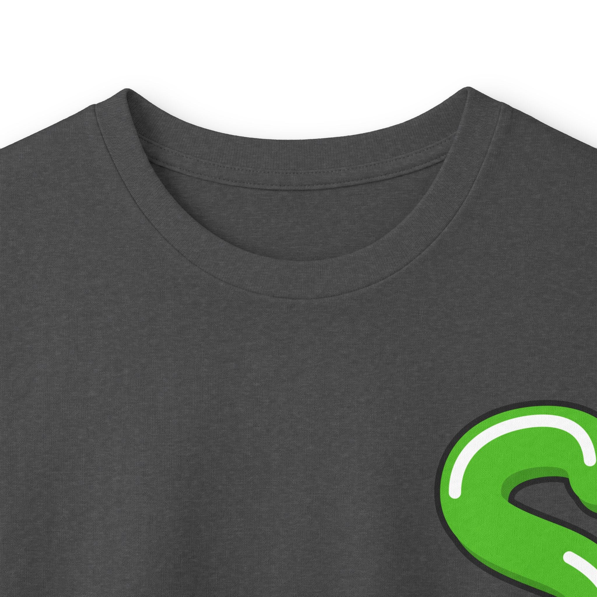 The Slime Shop Ultra Cotton Long-Sleeve Tee — Carolina Blue / Green Slime $