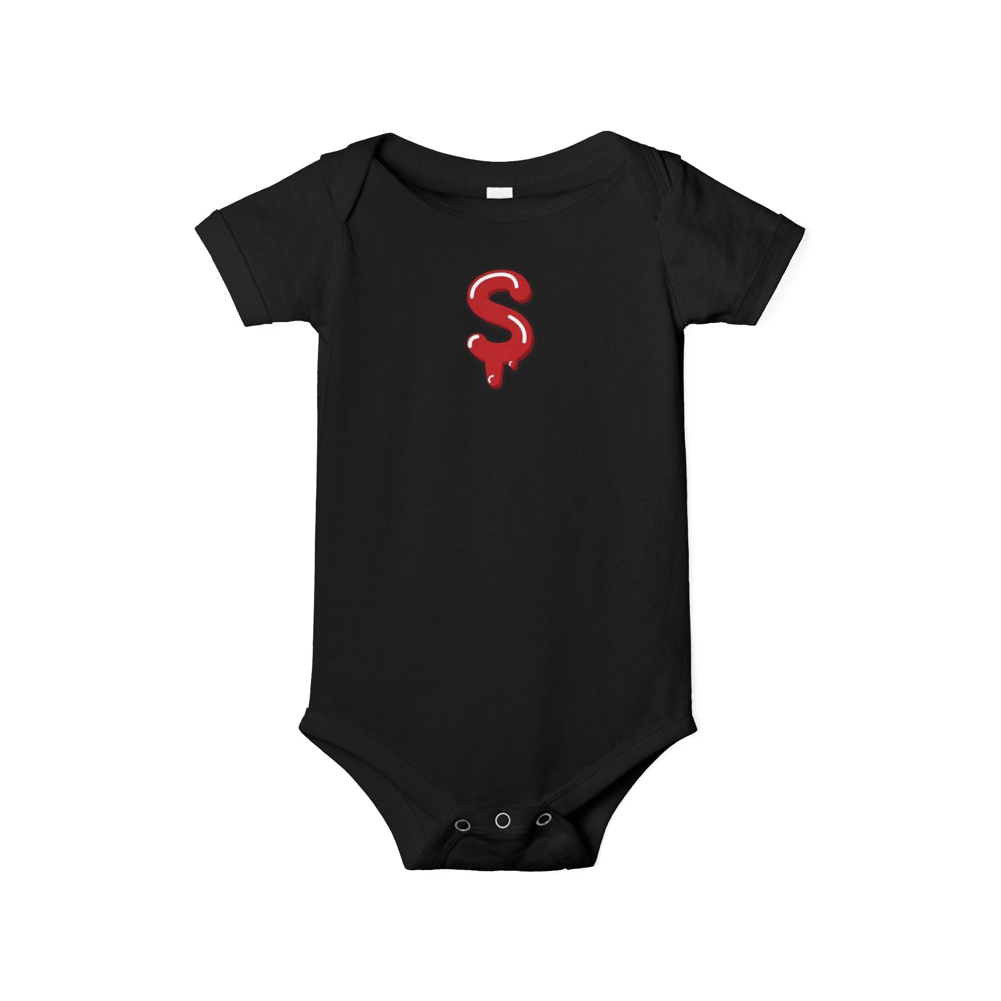 The Slime Shop Infant Jersey One Piece — Navy / Red Slime $