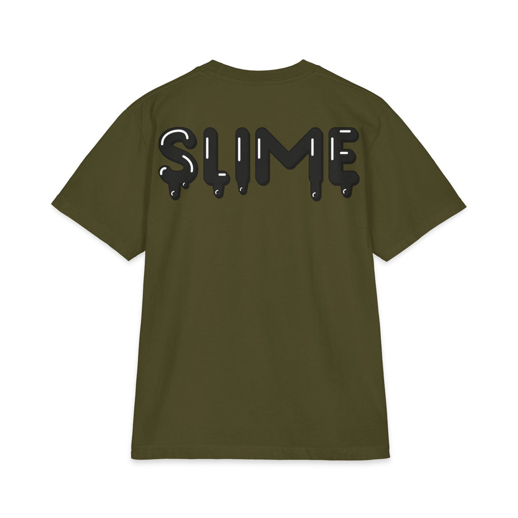 The Slime Shop Max Heavyweight Tee — White / Black SLIME