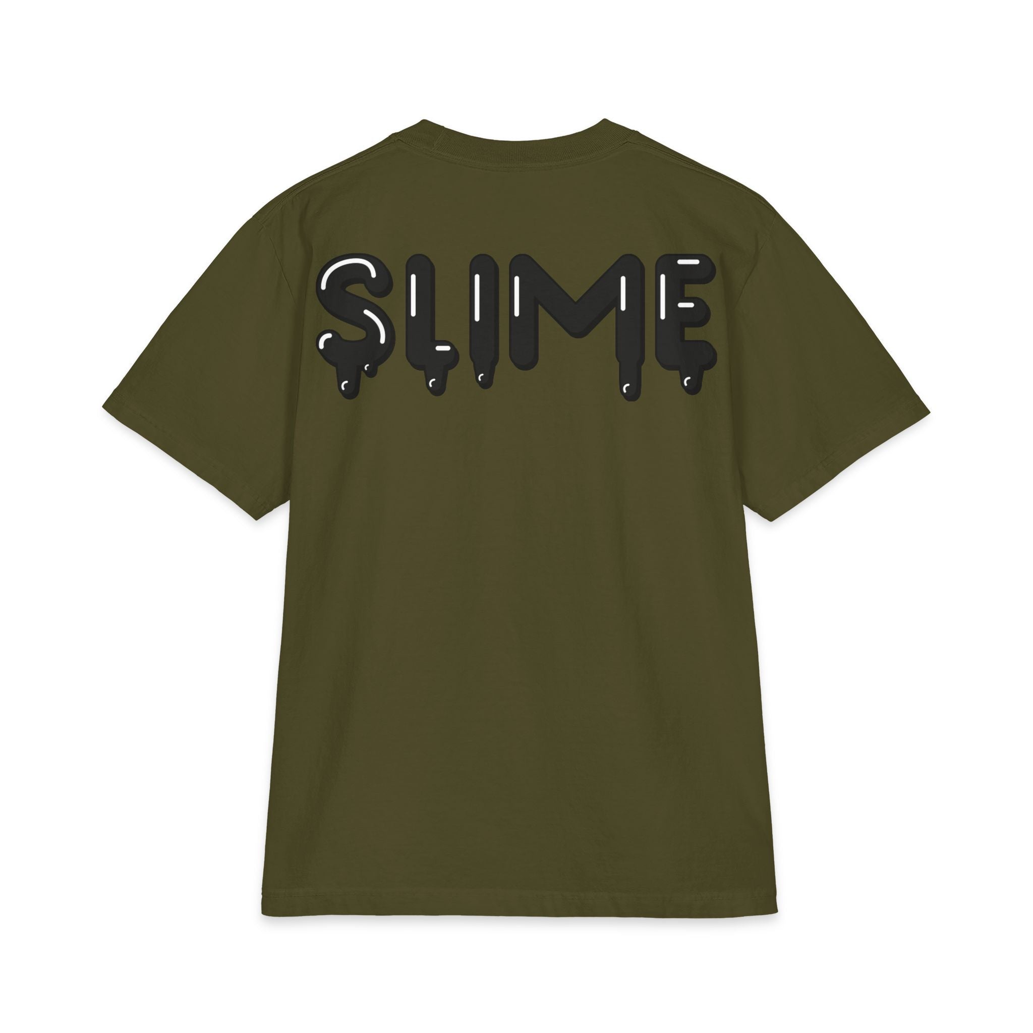 The Slime Shop Max Heavyweight Tee — White / Black SLIME