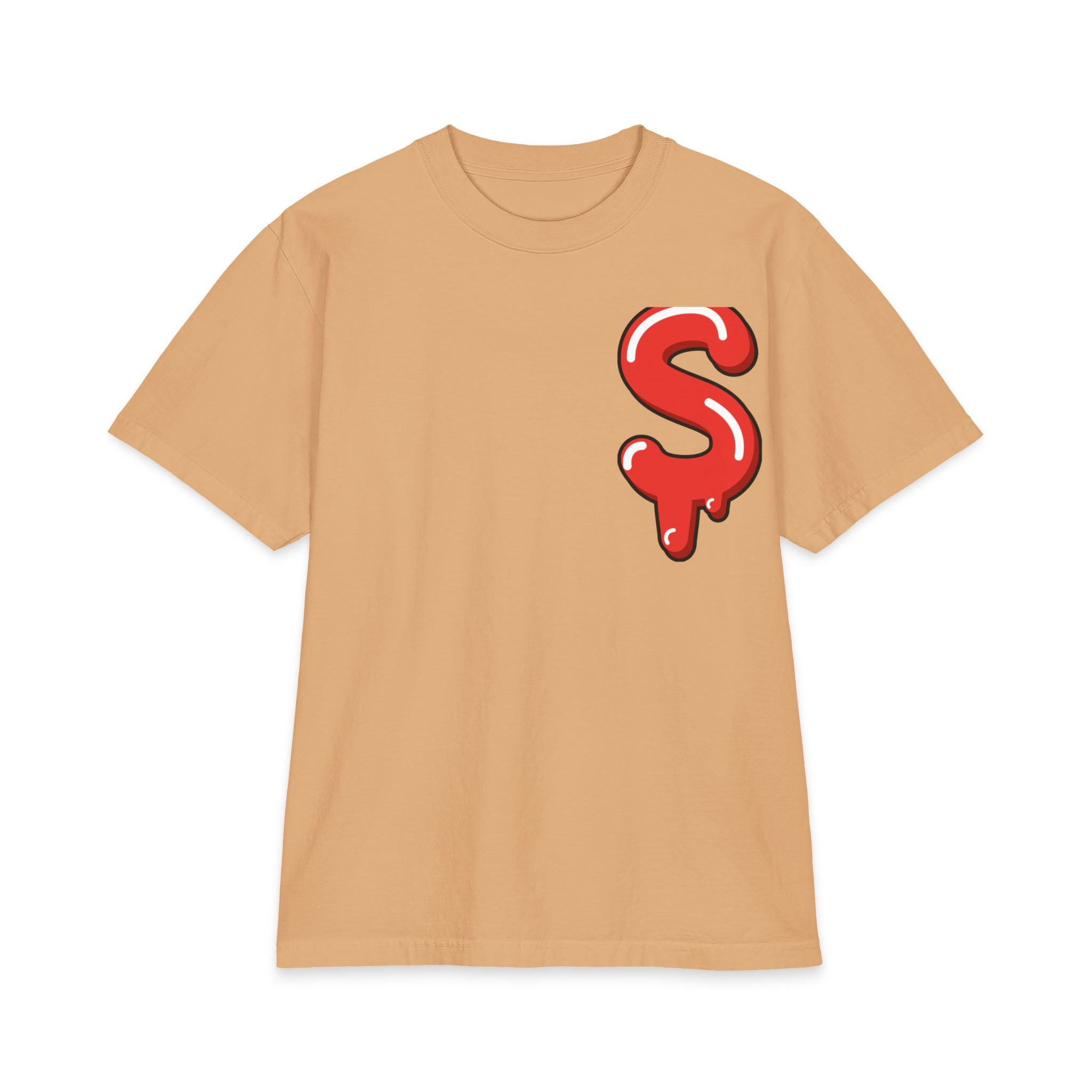 The Slime Shop Max Heavyweight Tee — White / Red Slime $
