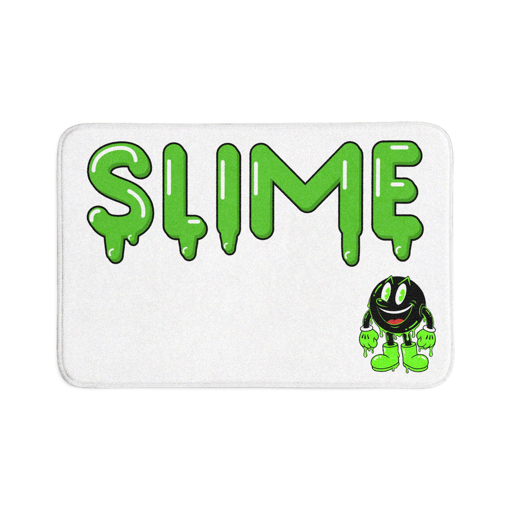 The Slime Shop Bath Mat — White / Green Slime S (AOP)