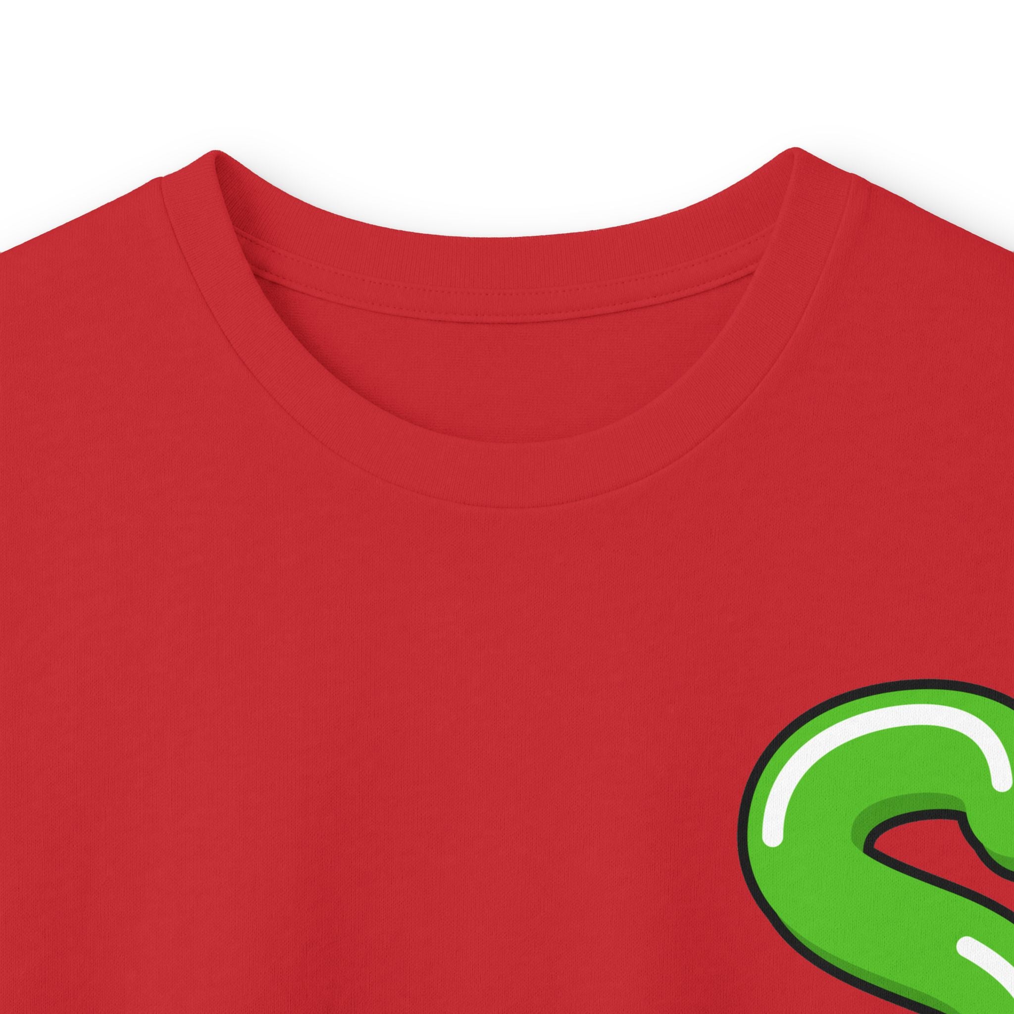 The Slime Shop Ultra Cotton Long-Sleeve Tee — Carolina Blue / Green Slime $