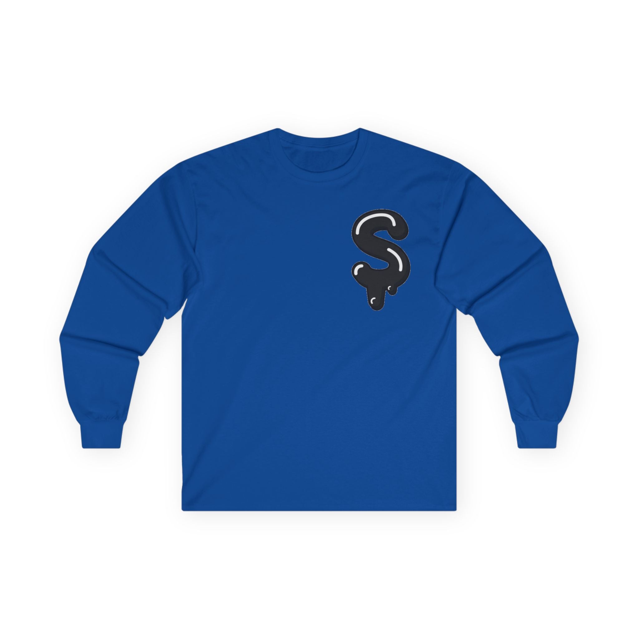 The Slime Shop Ultra Cotton Long-Sleeve Tee — Irish Green / Black Slime Sircle