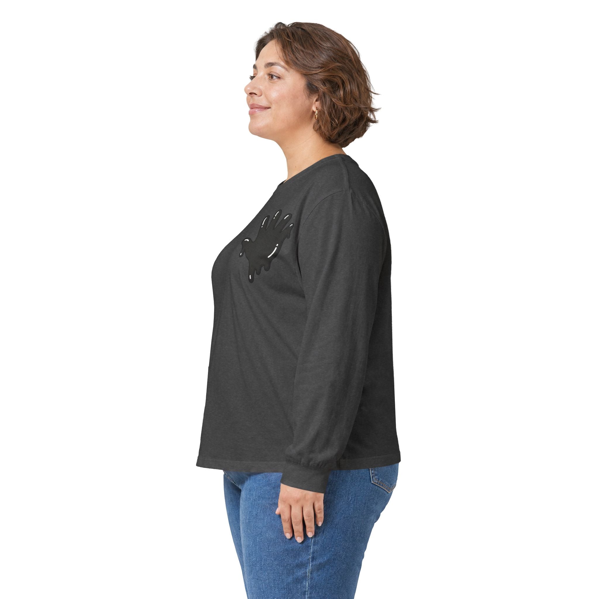 The Slime Shop Ultra Cotton Long-Sleeve — White / Black Slime In 5