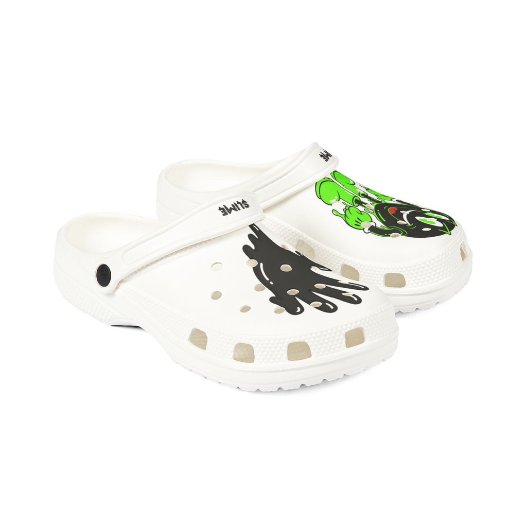 The Slime Shop EVA Foam Clogs — White / Black Slime In 5