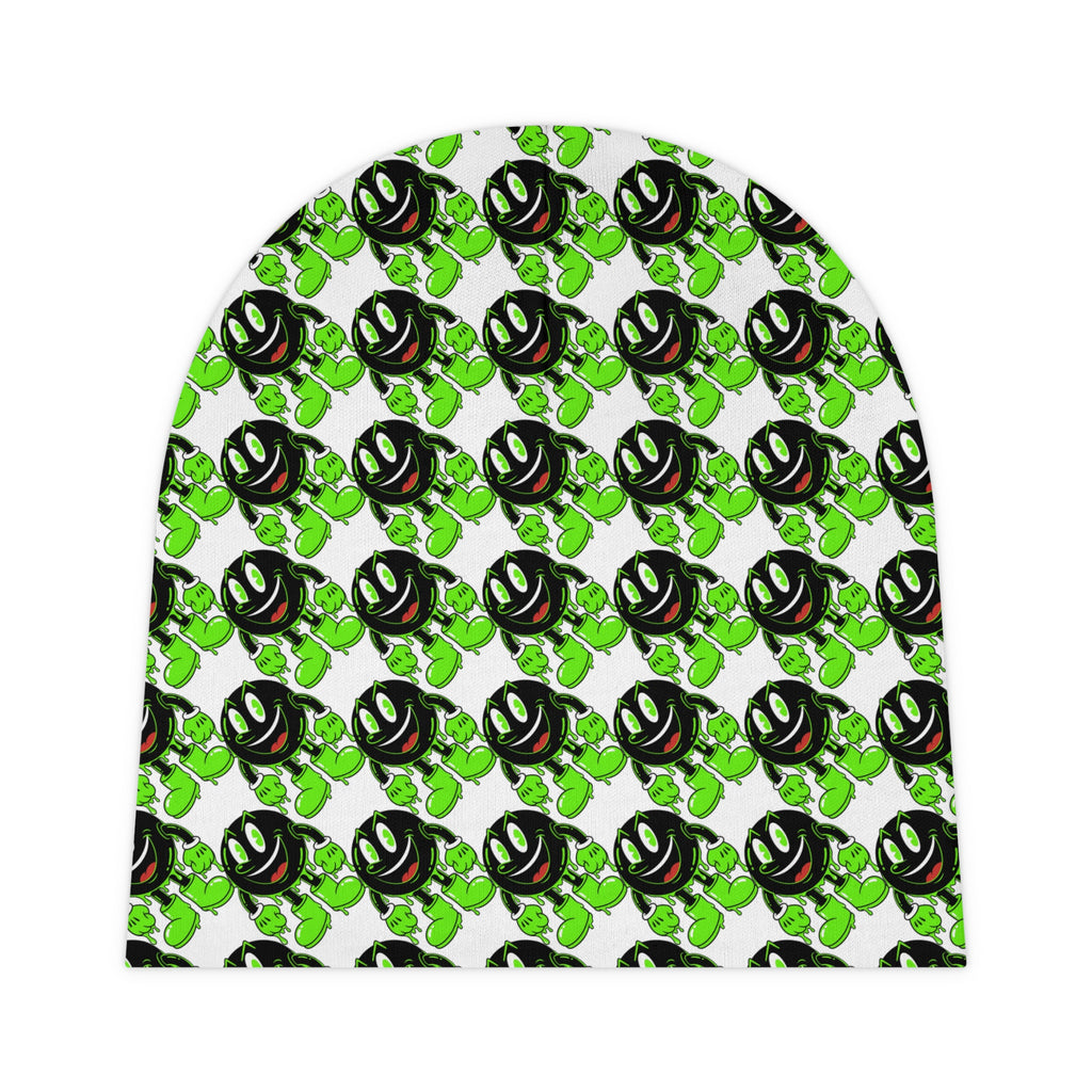 The Slime Shop Baby Beanie — White / Green Slimeman Gzzz