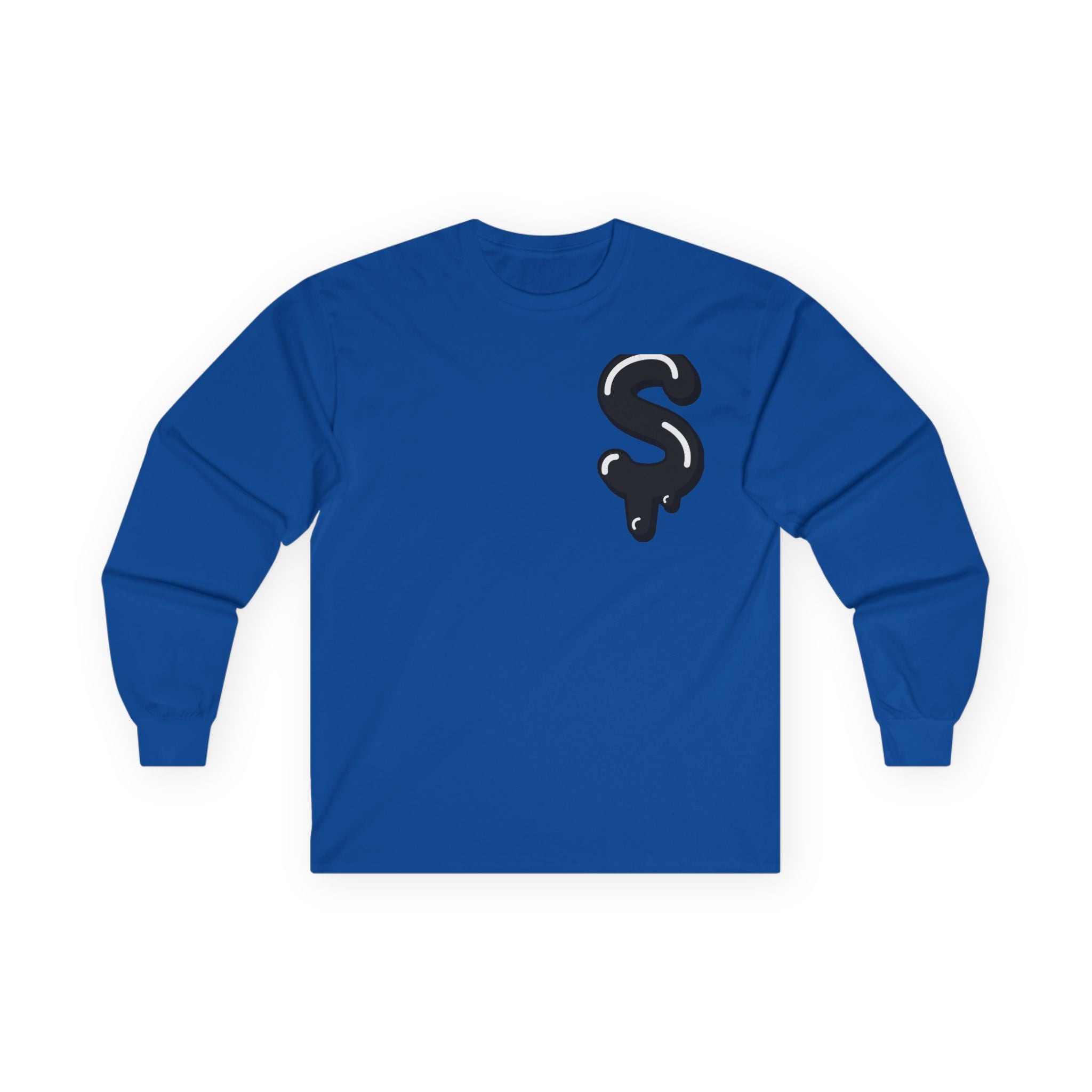 The Slime Shop Ultra Cotton Long-Sleeve — White / Black Slime $