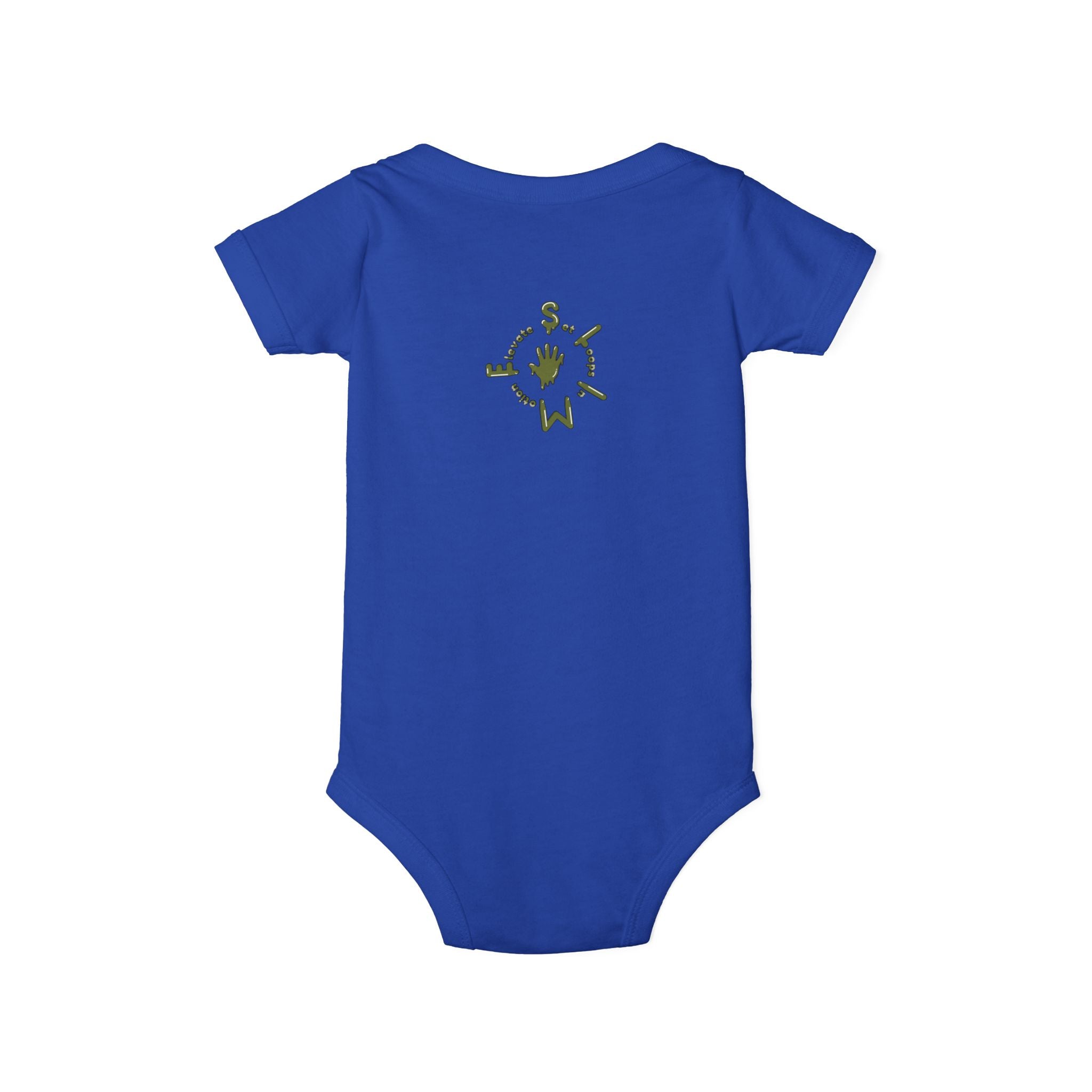 The Slime Shop Infant Jersey One Piece — Royal Blue / Military Green Slime Sircle
