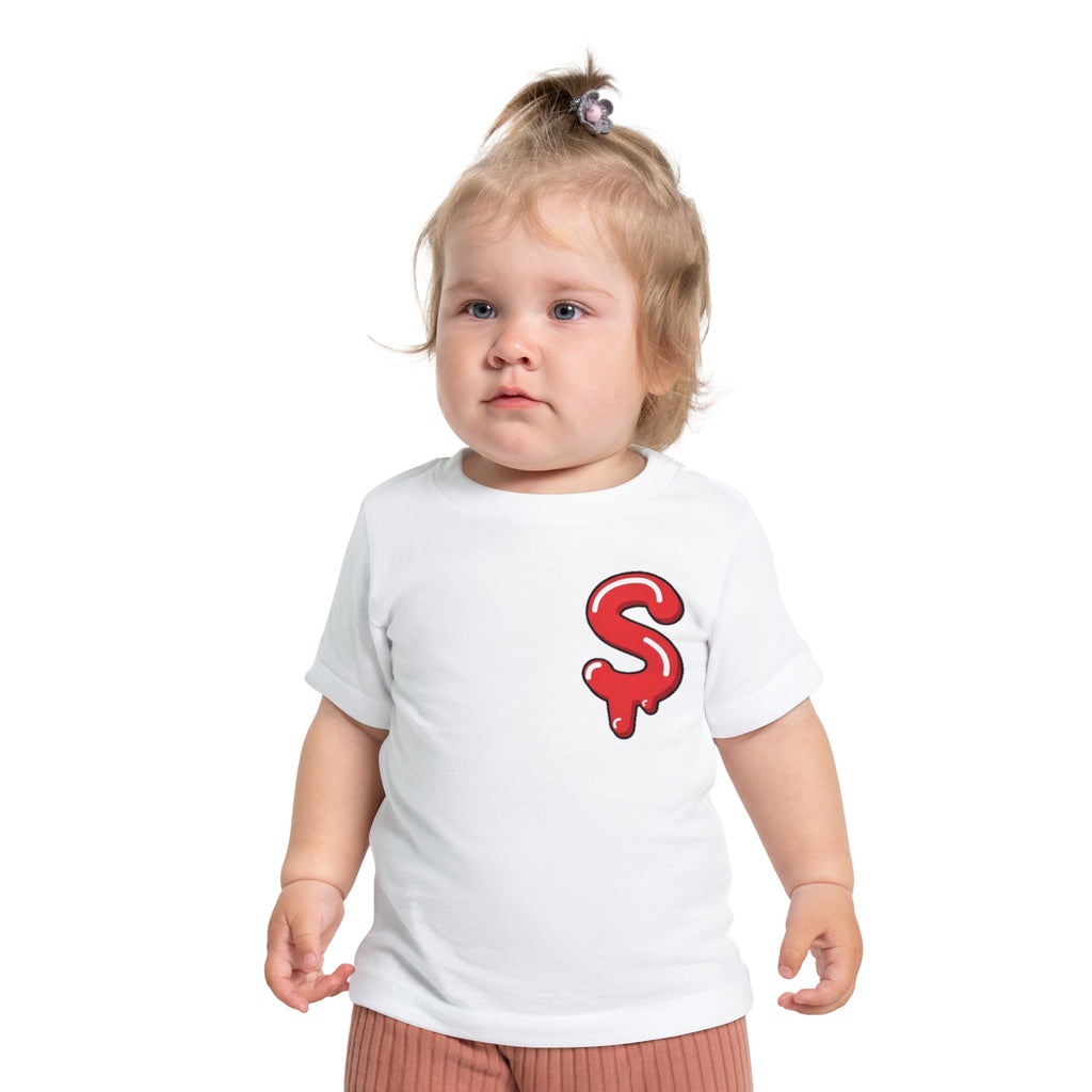 The Slime Shop Baby Tee — Royal Blue / Red Slime Sircle