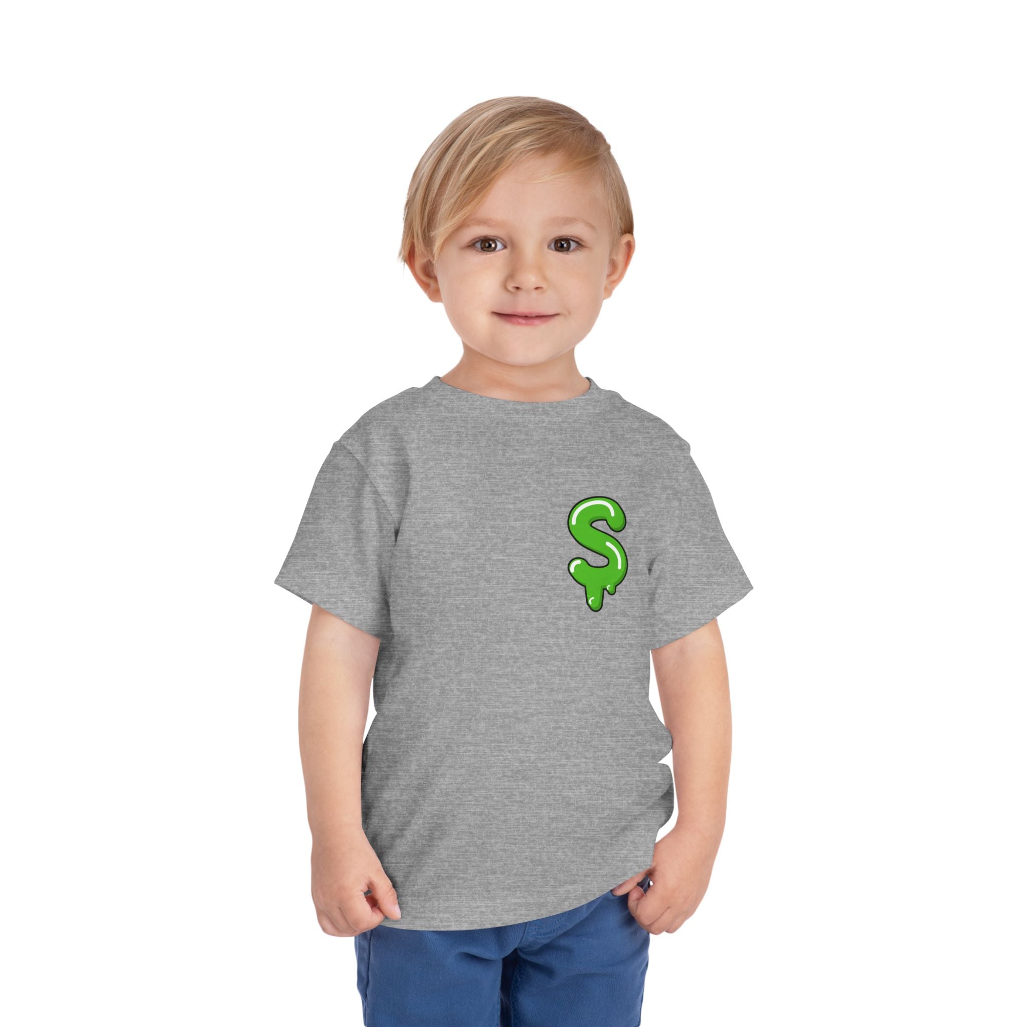 The Slime Shop Toddler Tee — Athletic Heather / Green Slime Sircle
