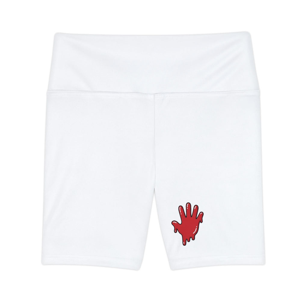The Slime Shop Women's Workout Shorts — White / Red Slime In 5