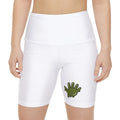 The Slime Shop Women's Workout Shorts — White / Olive Slime In 5