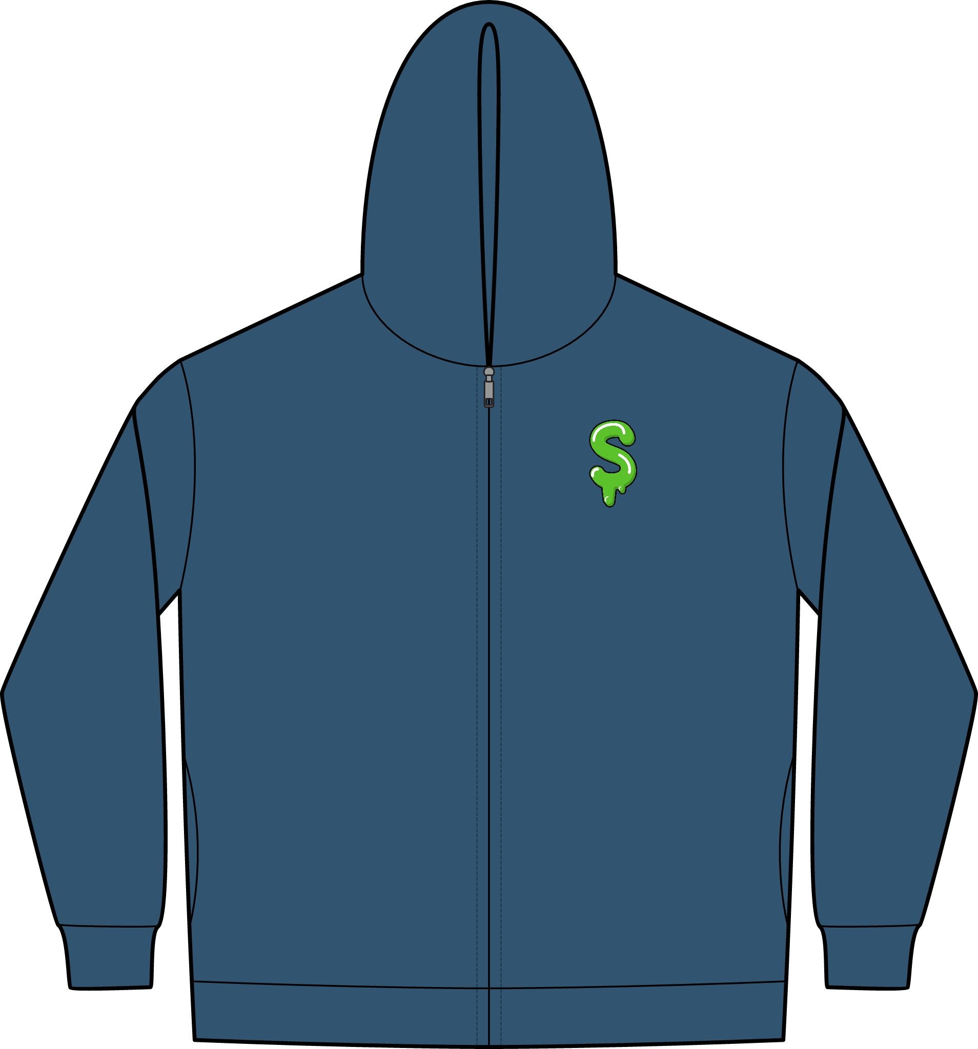 The Slime Shop Lightweight Full-Zip Hoodie