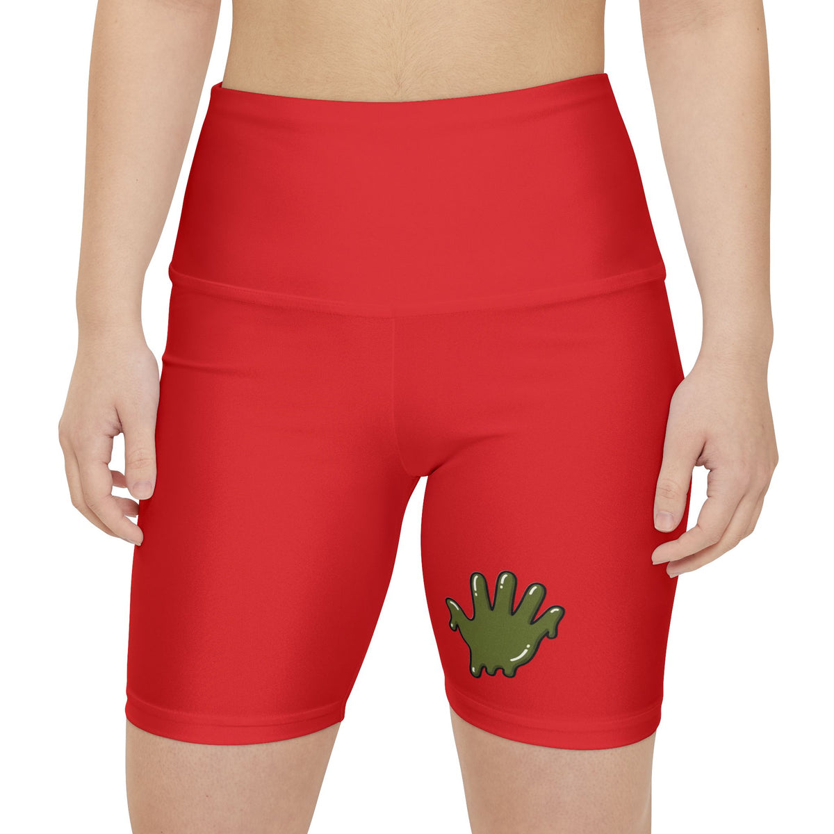 Women's Red/AS Slime In 5 Workout Shorts