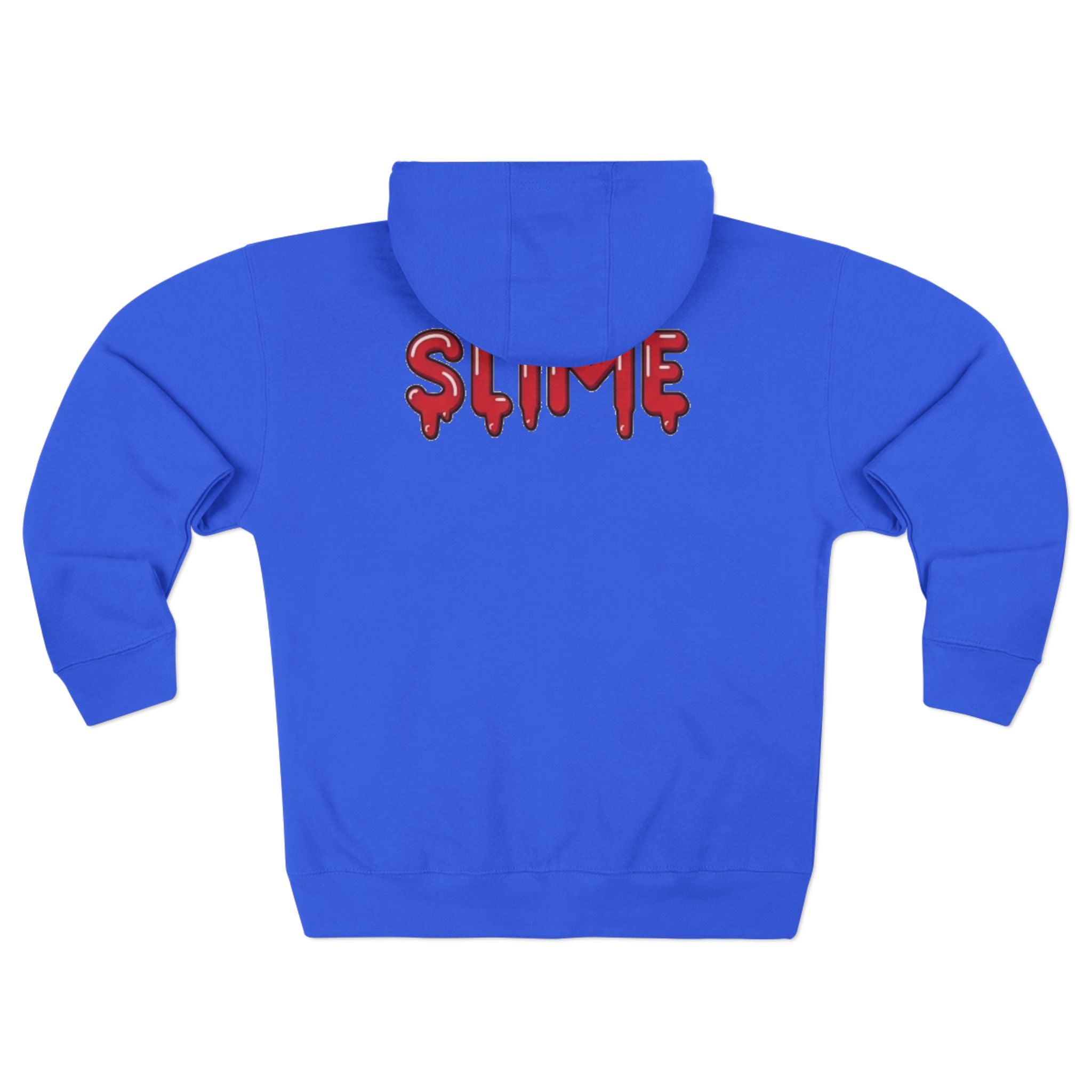 The Slime Shop Zip Hoodie — Heather / Red Slime-$