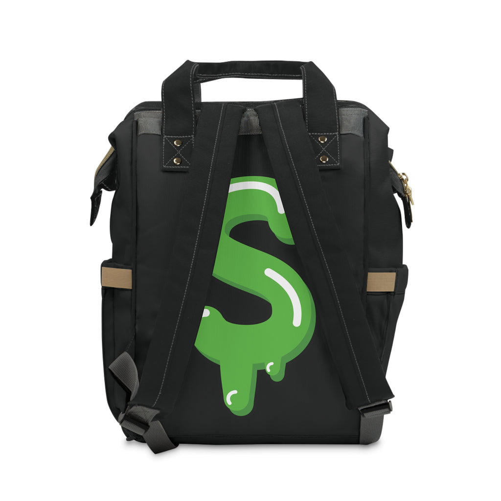 The Slime Shop Diaper Backpack — Black / Green Slime Sircle
