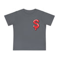 The Slime Shop Baby Tee — Royal Blue / Red Slime Sircle