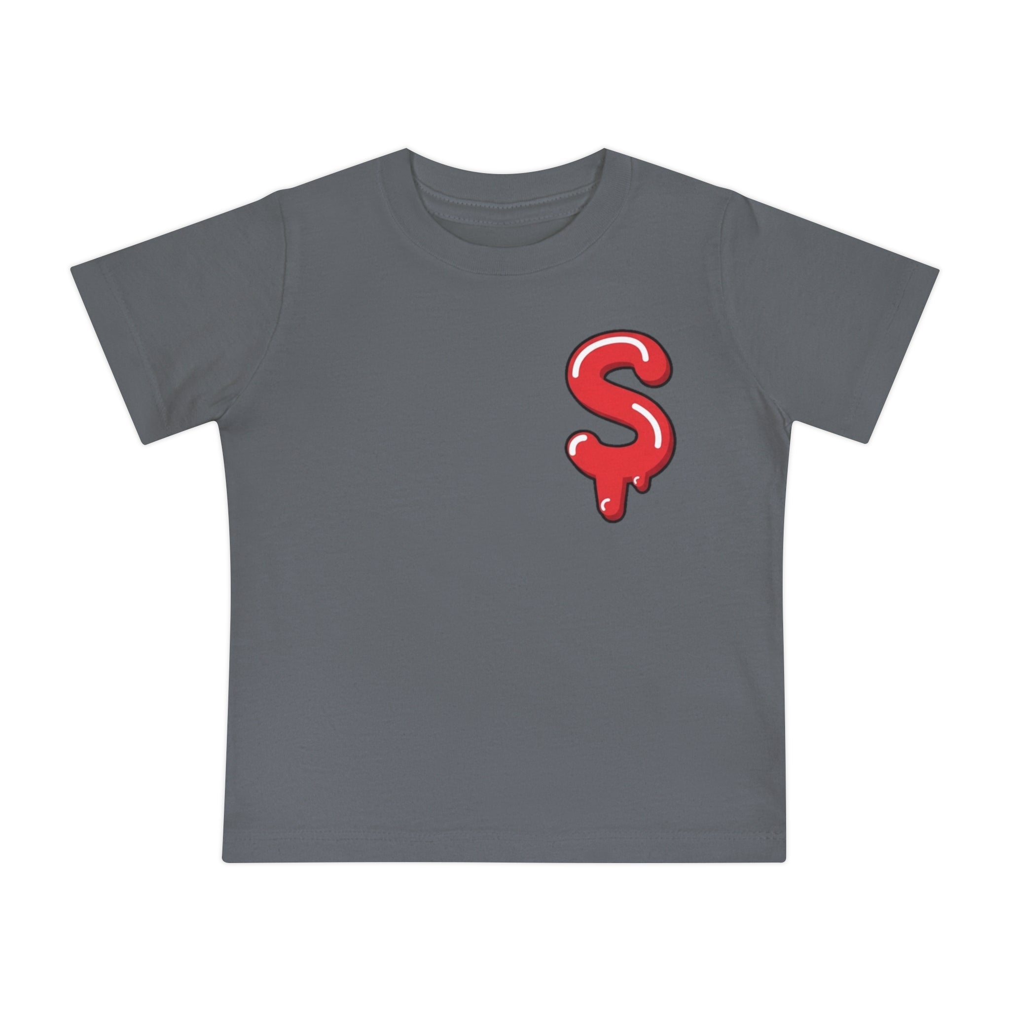 The Slime Shop Baby Tee — Royal Blue / Red Slime Sircle