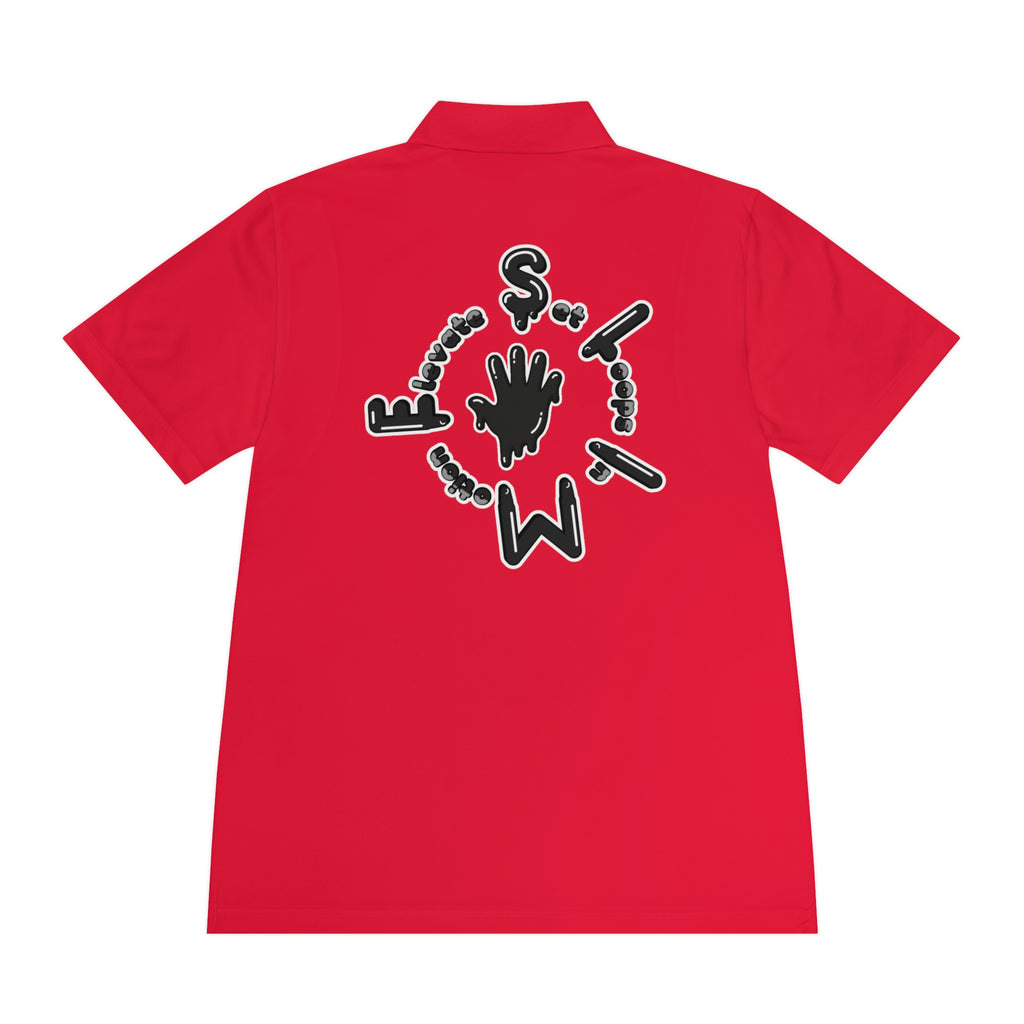 Men's Black Slime Sircle Sport Polo Shirt