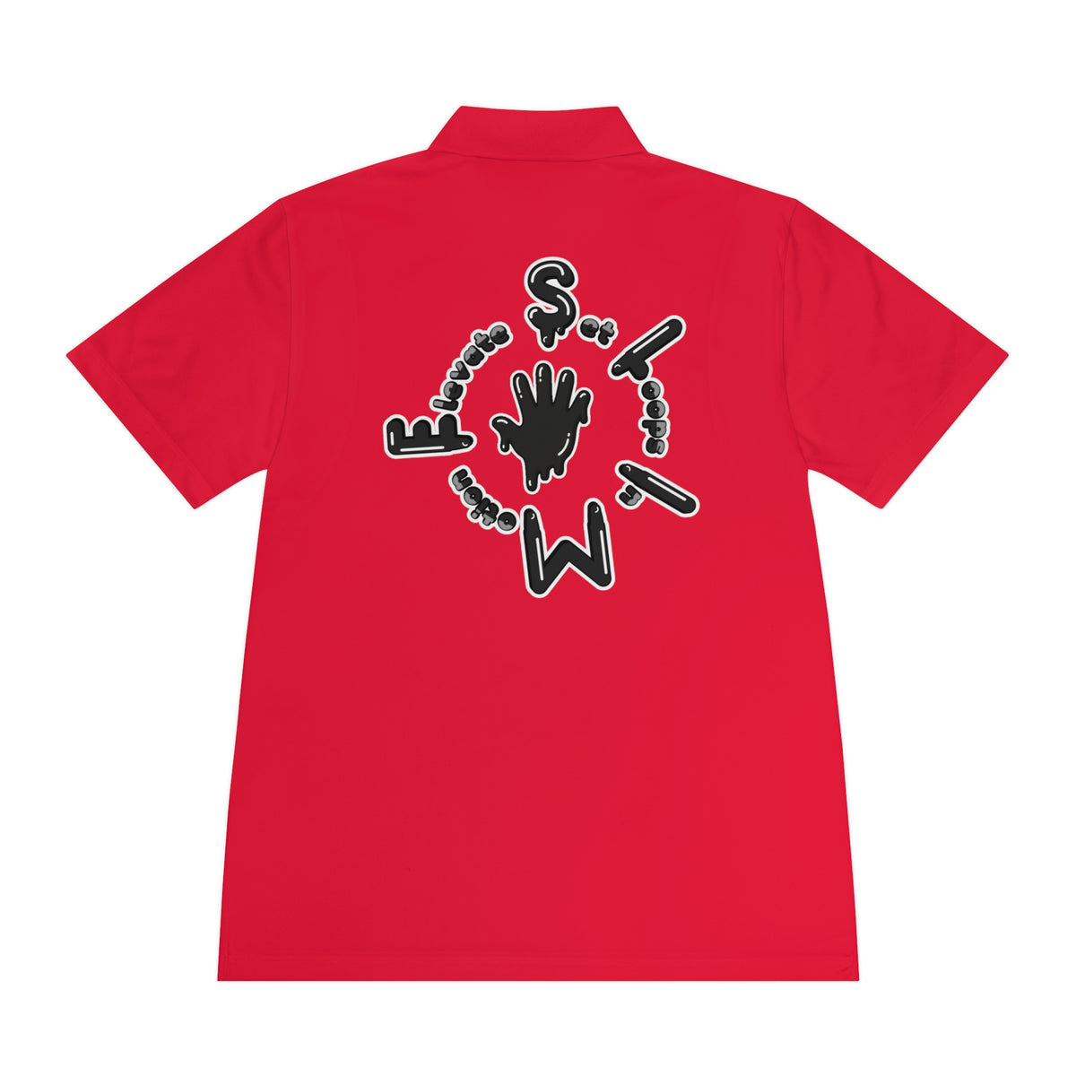 Men's Black Slime Sircle Sport Polo Shirt