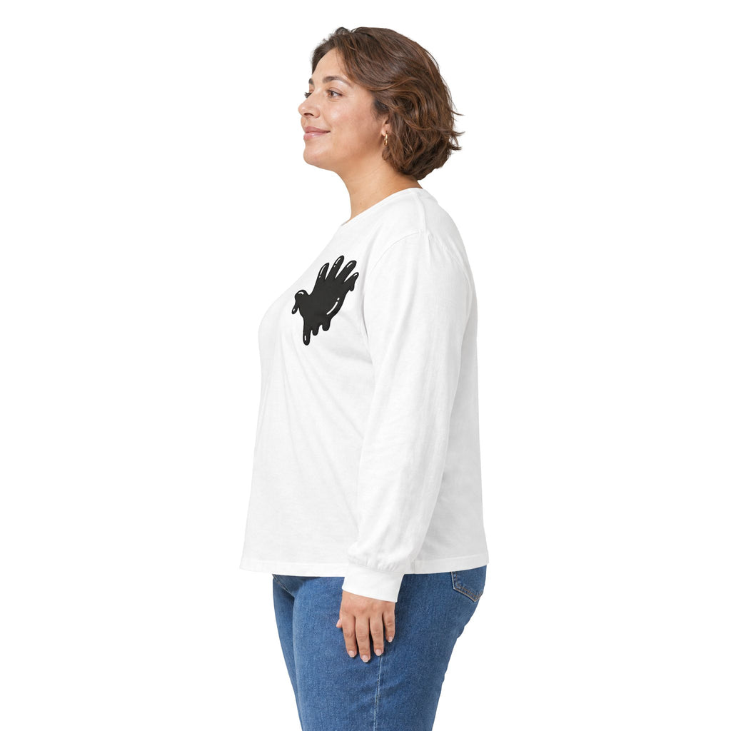 The Slime Shop Ultra Cotton Long-Sleeve — White / Black Slime In 5