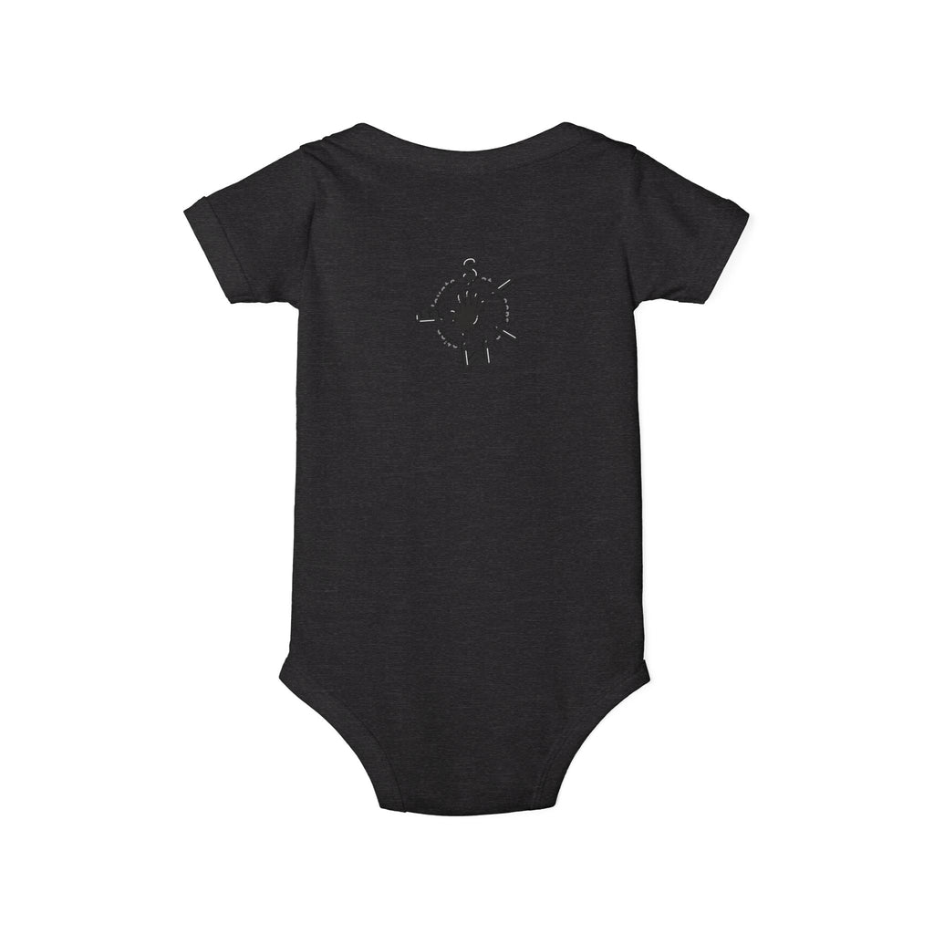 The Slime Shop Infant Jersey One Piece — Heather Grey / Black Slime Sircle