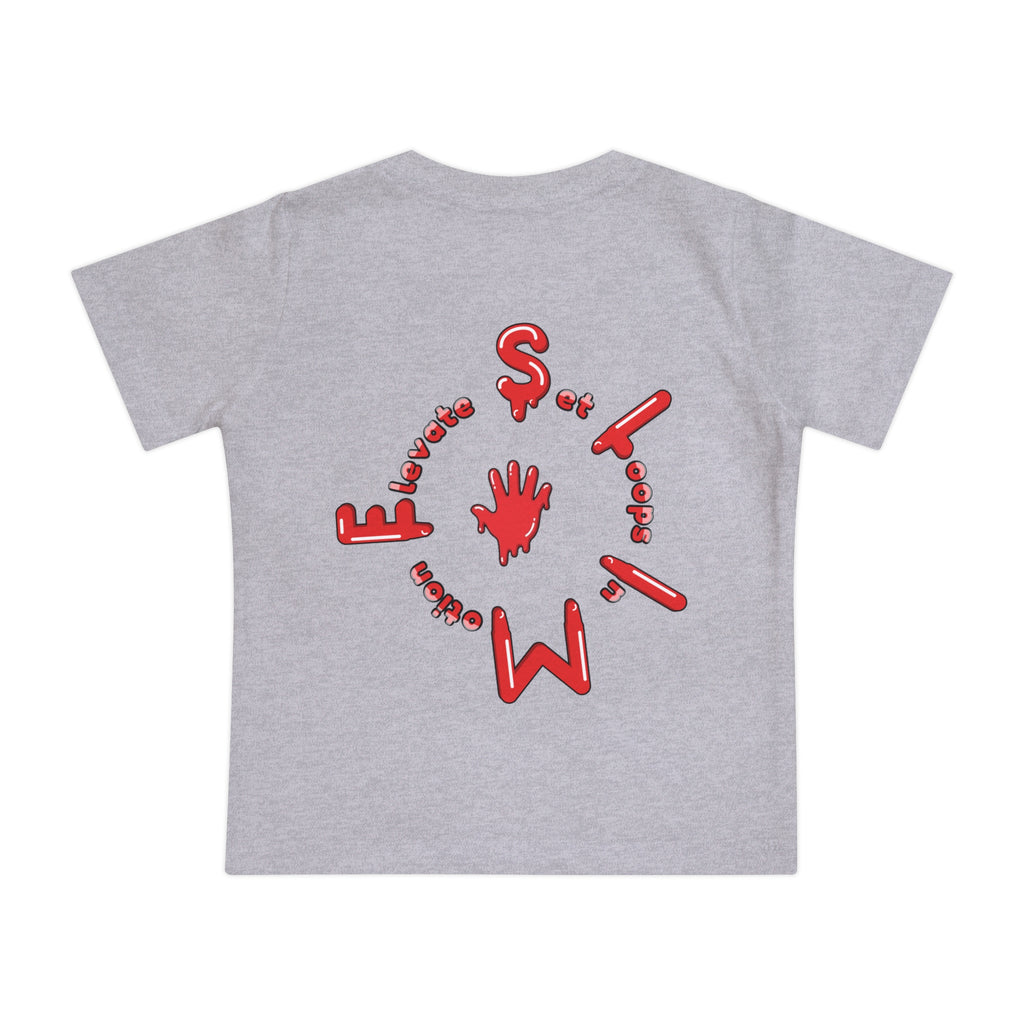The Slime Shop Baby Tee — Royal Blue / Red Slime Sircle