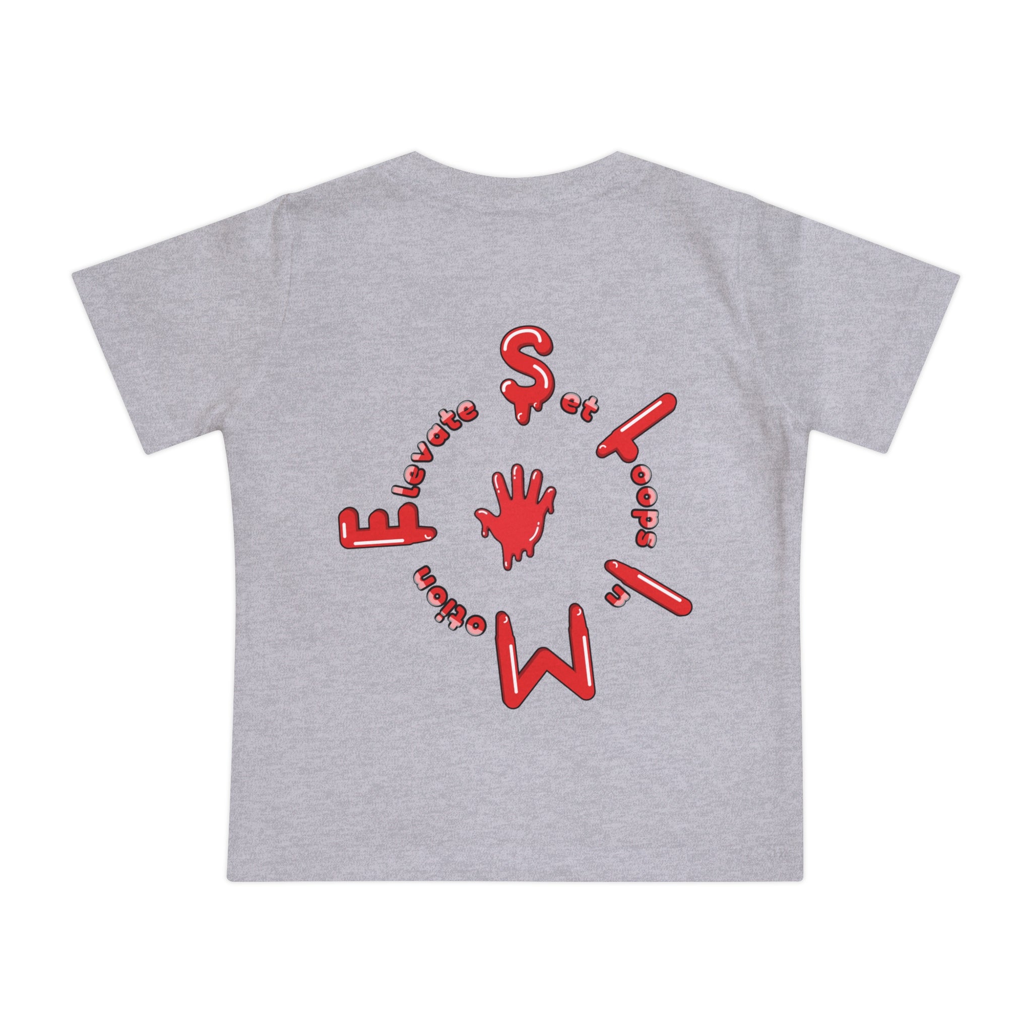 The Slime Shop Baby Tee — Royal Blue / Red Slime Sircle