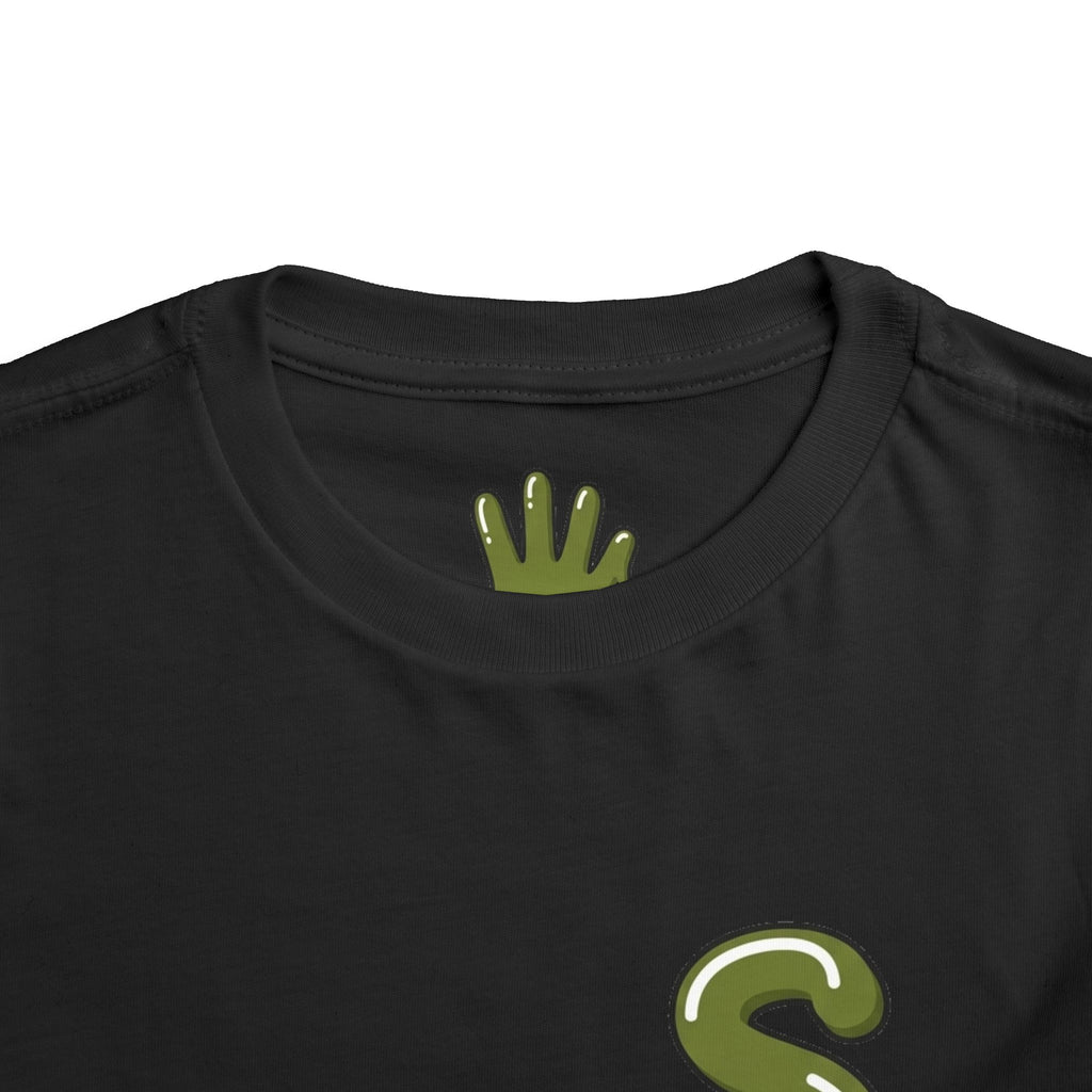 The Slime Shop Toddler Tee — Charcoal / Army Green Slime Sircle