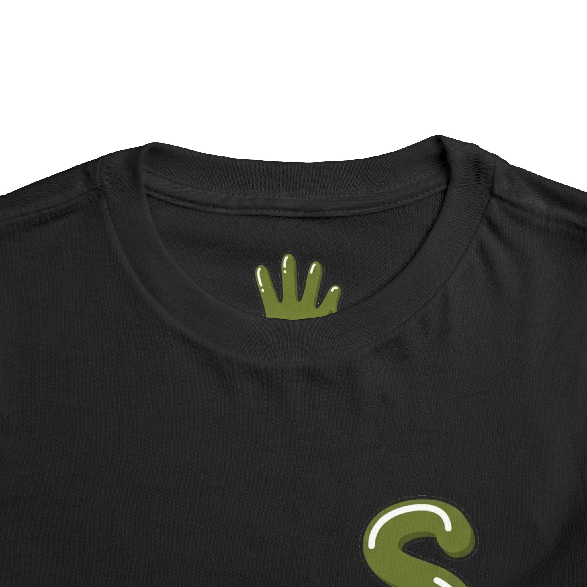 The Slime Shop Toddler Tee — Charcoal / Army Green Slime Sircle