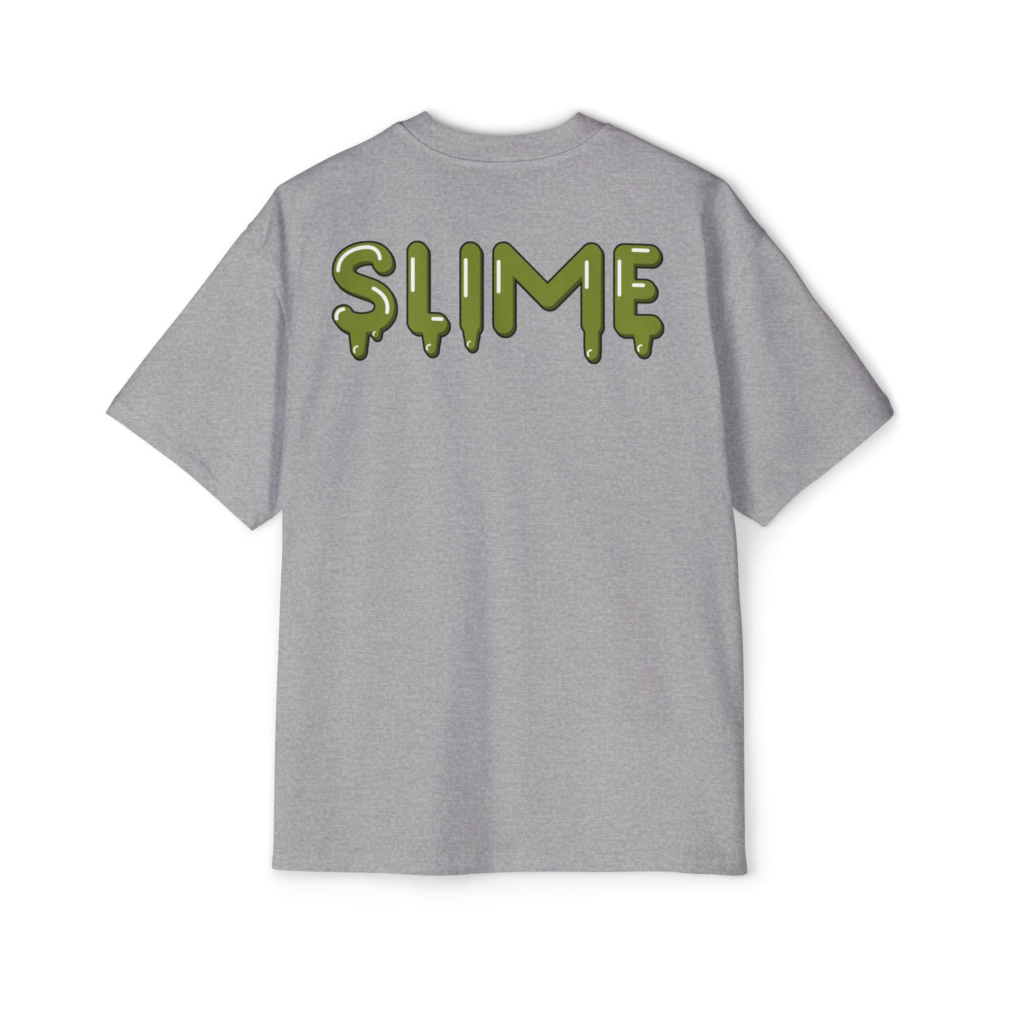 The Slime Shop Men's Oversized Tee — White / Olive SLIME
