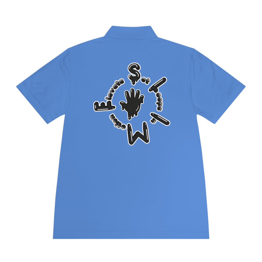 Men's Black Slime Sircle Sport Polo Shirt