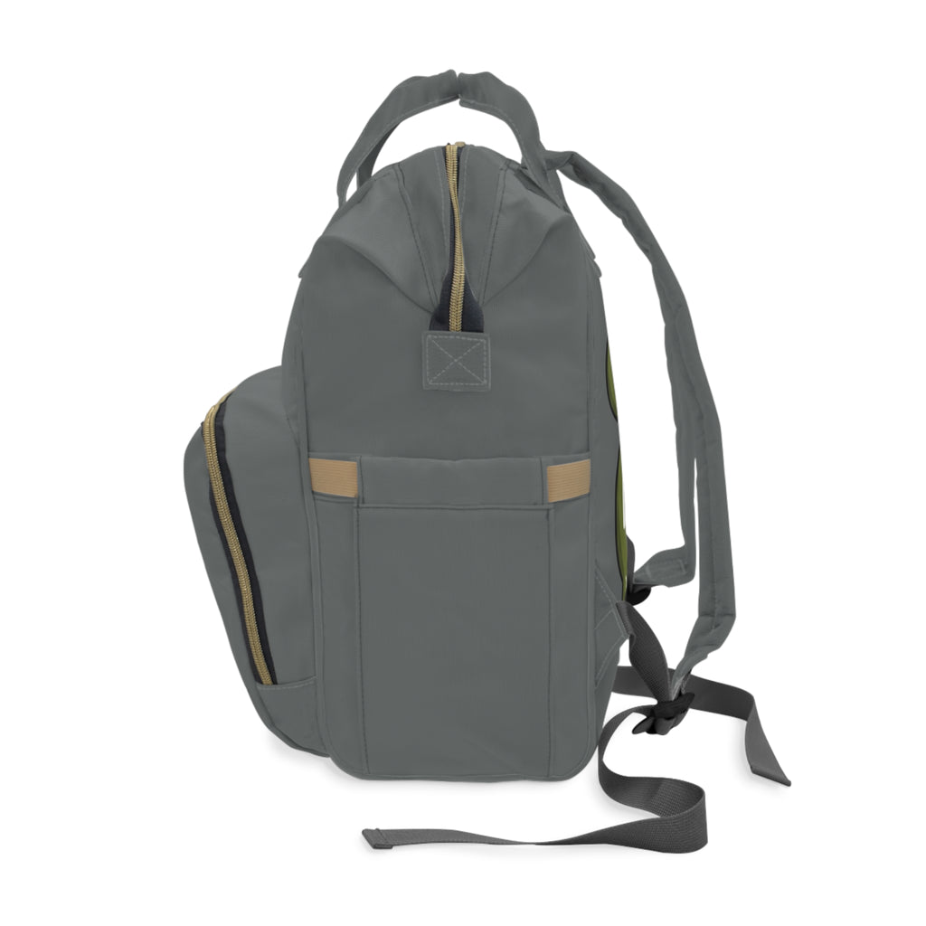 The Slime Shop Diaper Backpack — Gray / Olive Slime Sircle