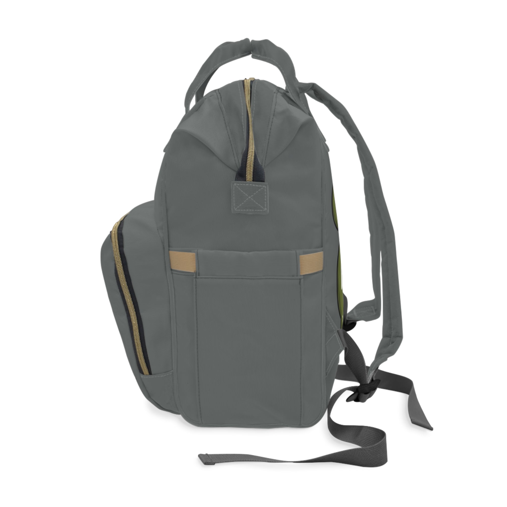 The Slime Shop Diaper Backpack — Gray / Olive Slime Sircle