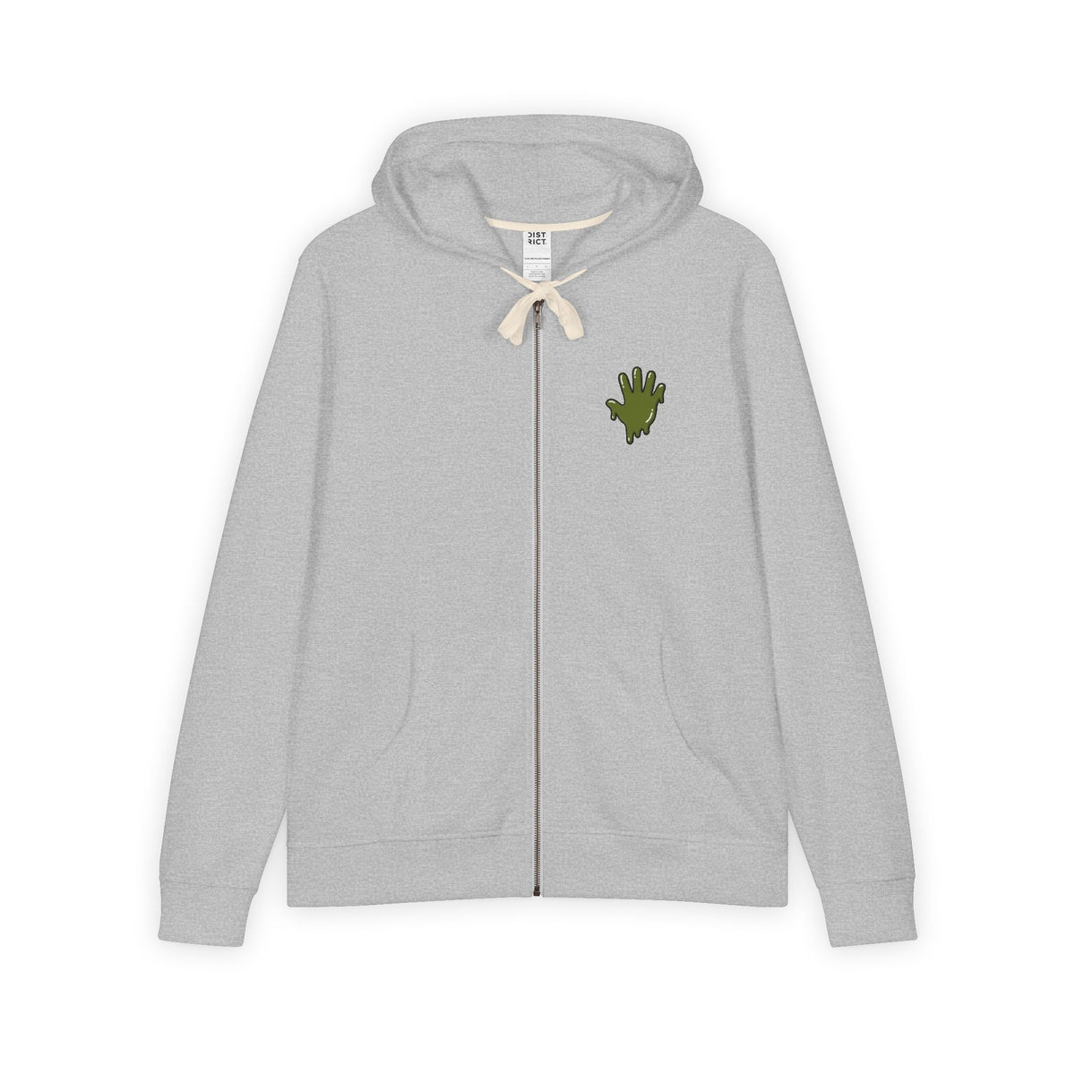 The Slime Shop Full-Zip Hoodie — Black / Olive Slime In 5