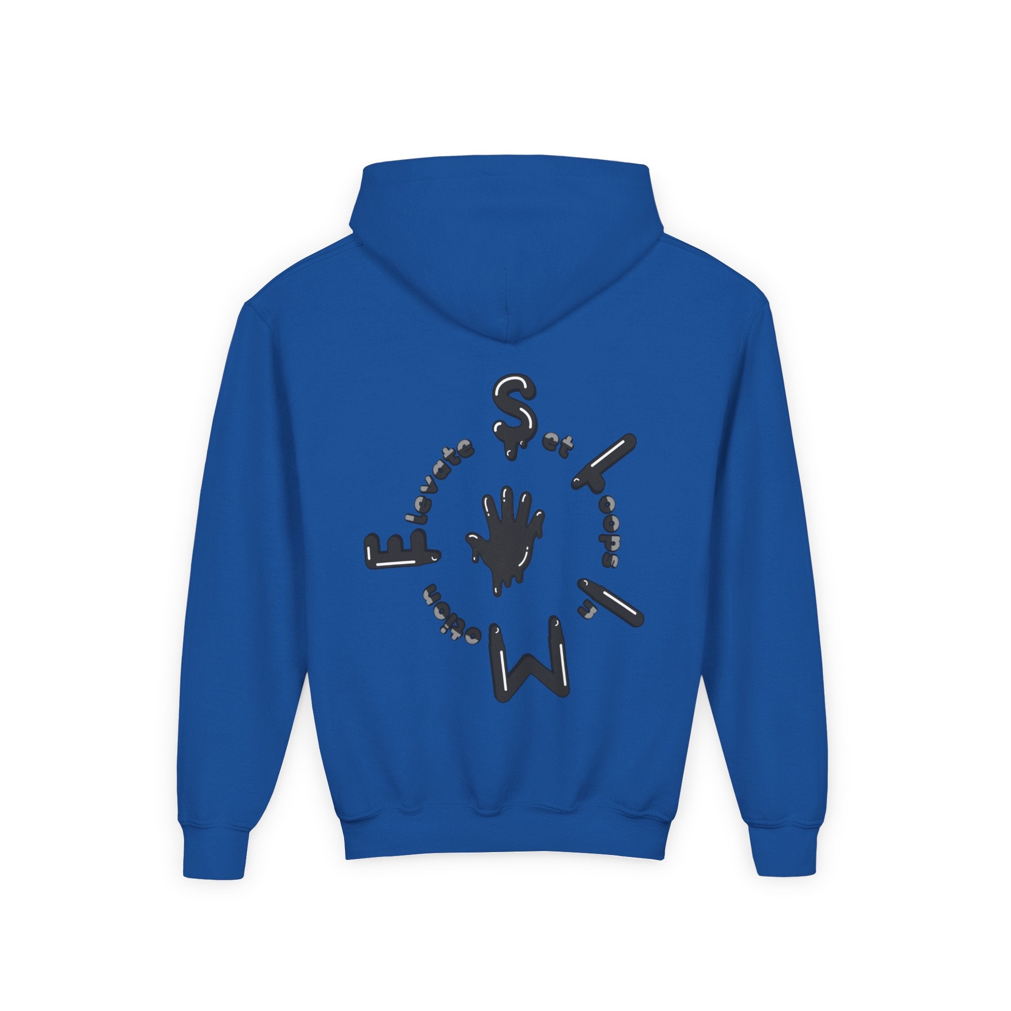 The Slime Shop Youth Hoodie — Royal Blue / Black Slime $