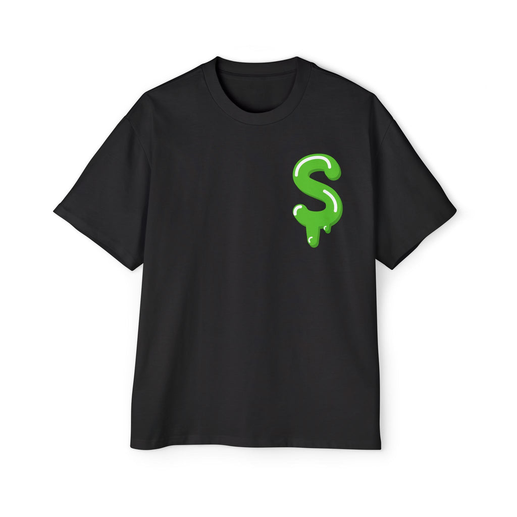 The Slime Shop Heavy Oversized Tee — Black / Green Slime Sircle